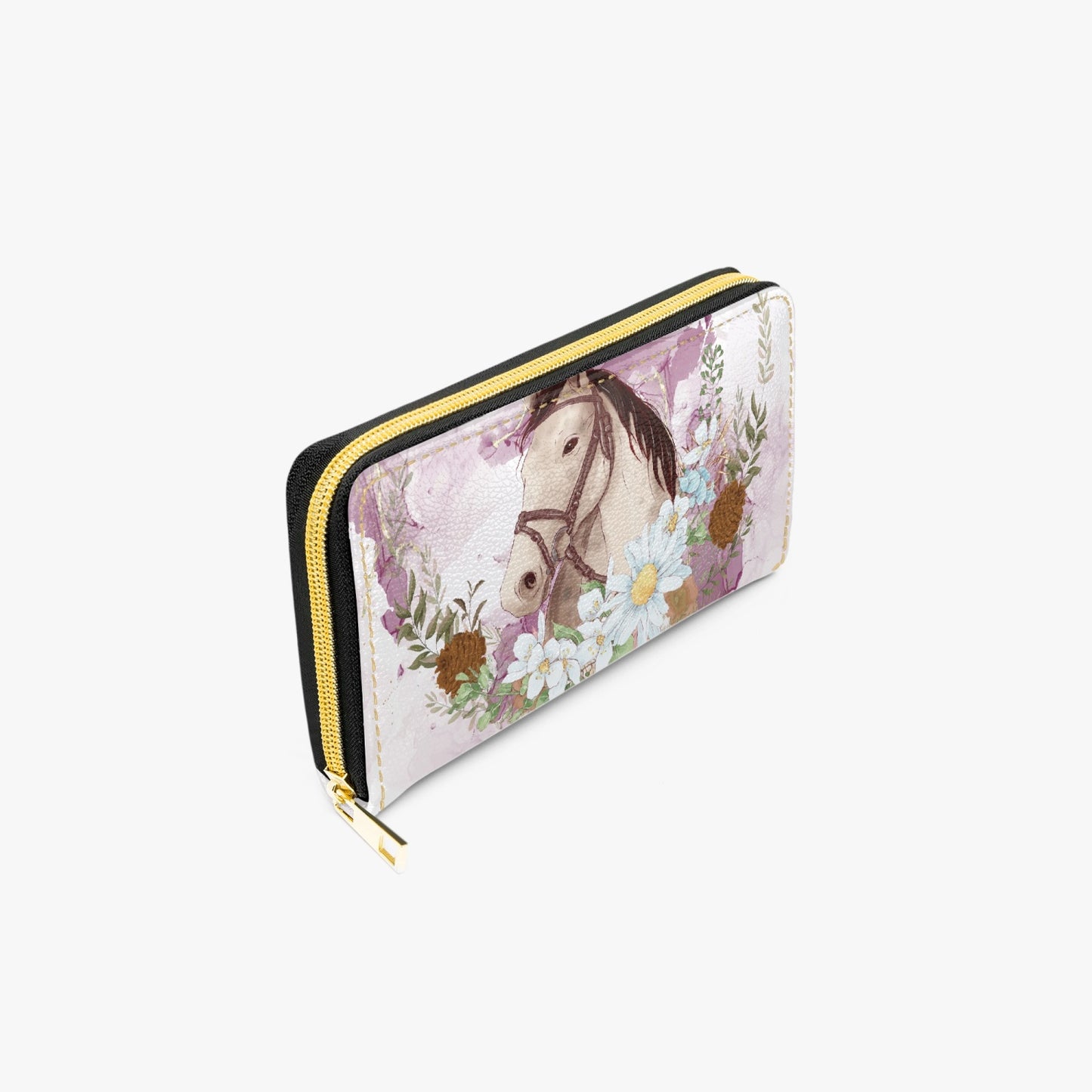 Long Type Zipper Purse, Horse, awd-1359