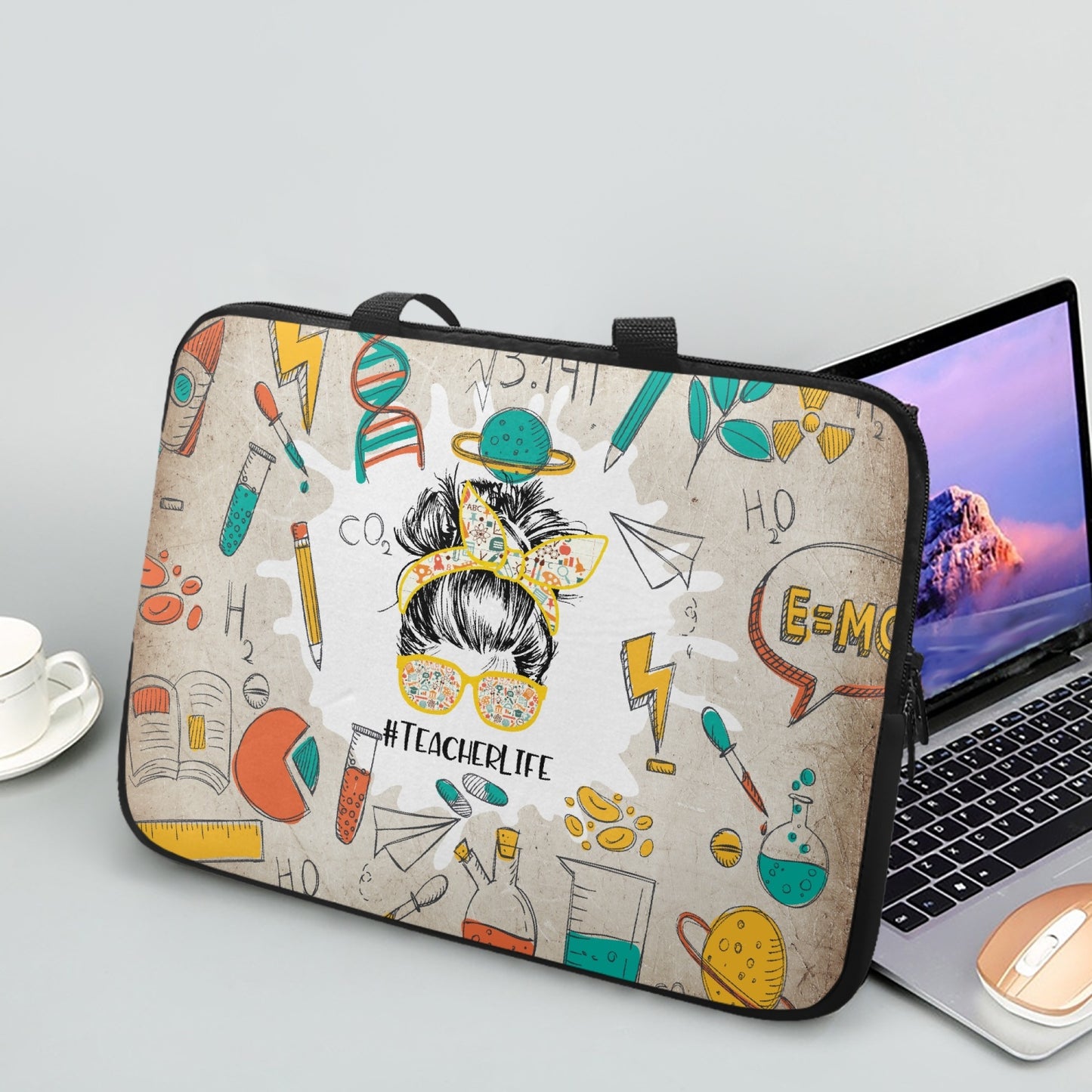 Laptop Sleeve with Handles - Teacher