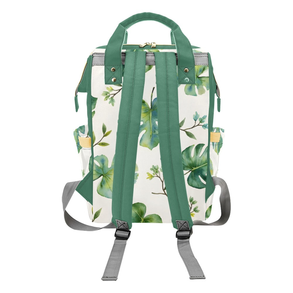 Monsteria Print Cream Bg Multi-Function Diaper Backpack/Diaper Bag (Model 1688)