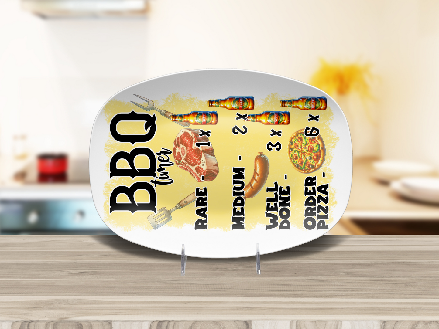 BBQ Timer 10" x 14" BBQ Platter