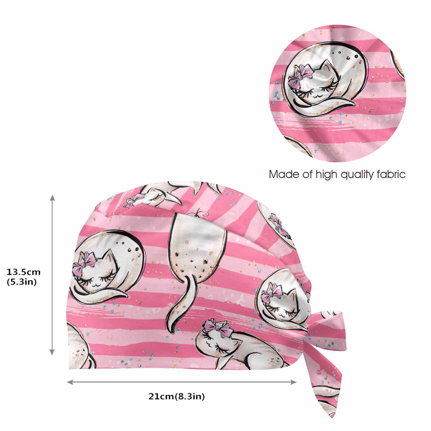 Pink Cats  Scrub Cap