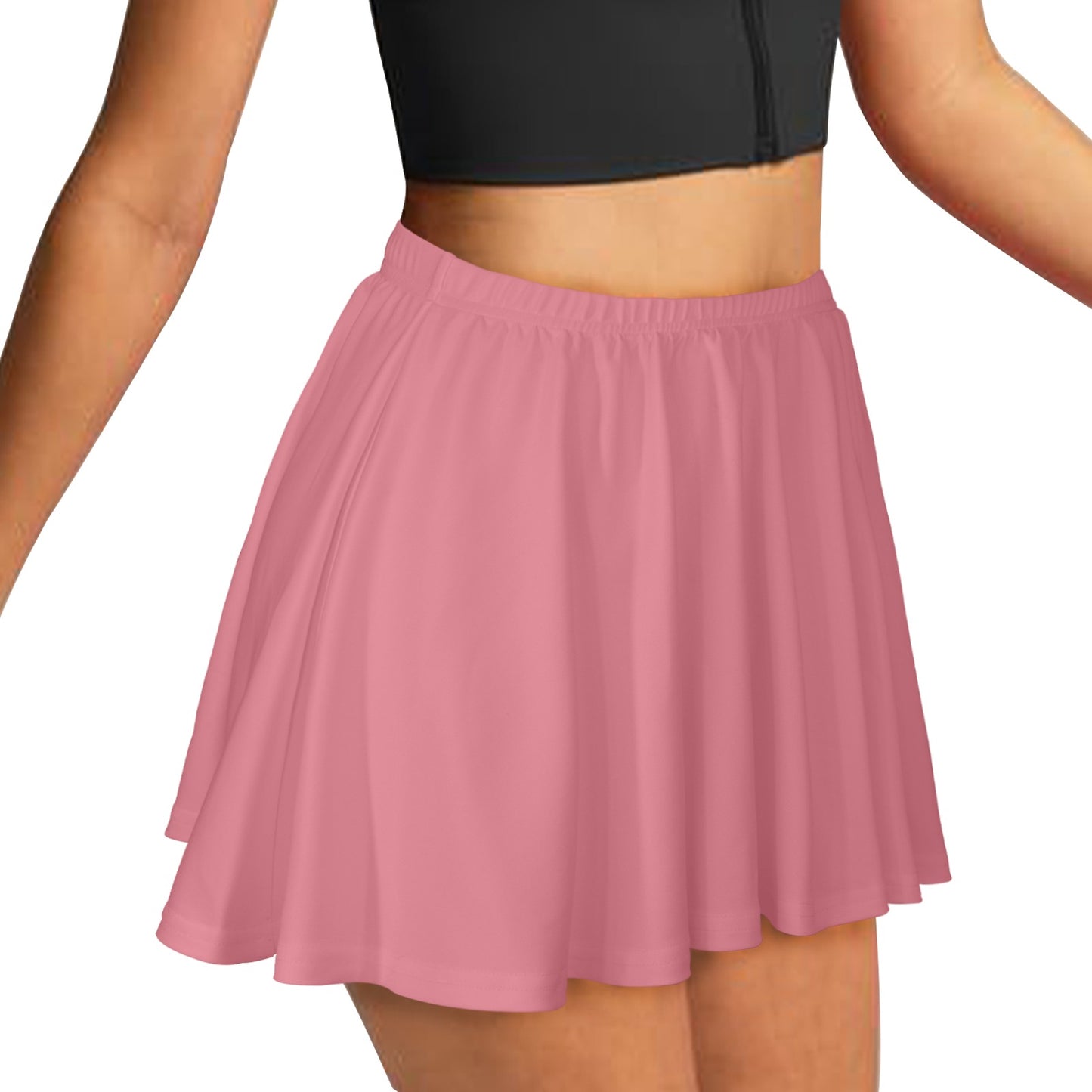 Chestnut Rose Skater Skirt All Over Print Skater Skirt (Model D69)