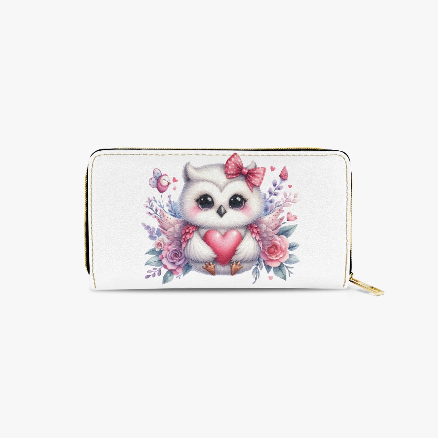 Long Type Zipper Purse - Owl