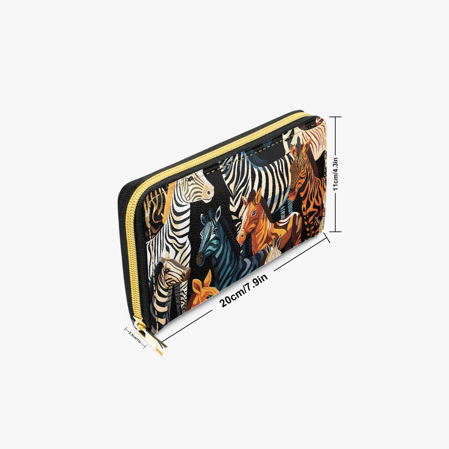 Long Type Zipper Purse - Zebra