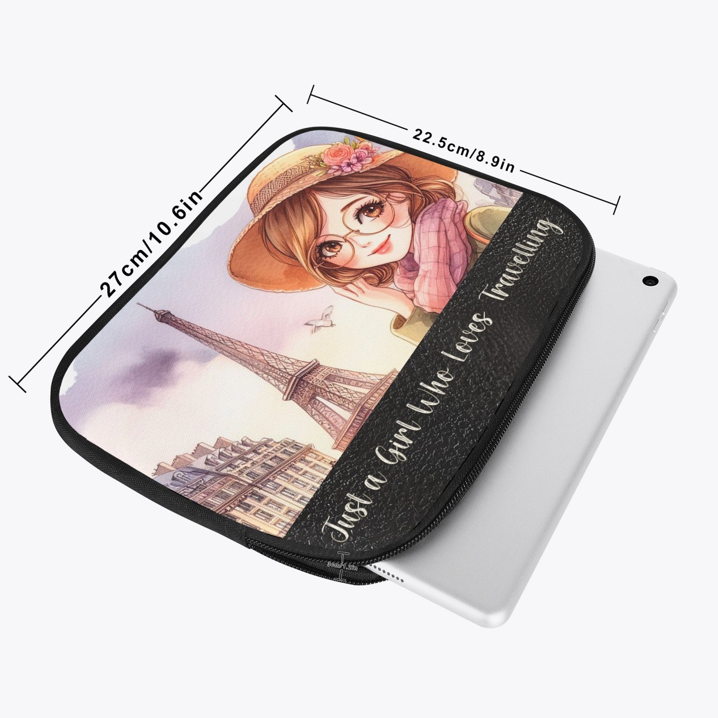 Tablet Sleeve - Just a Girl Who Loves Travelling