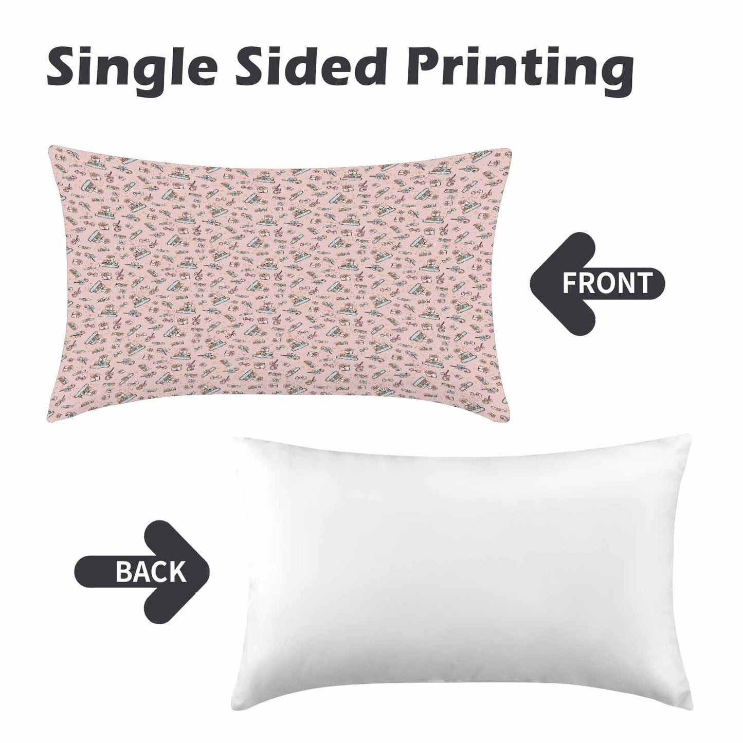 Christmas presents 50  Peach Skin Pillowcase 20"x12" (One Side Printing)(2 Pack)