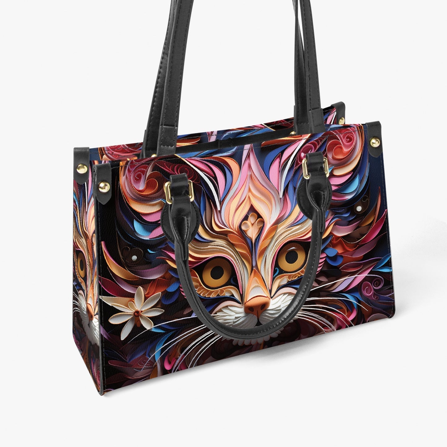 Women's Tote Bag - Long Strap - Cat