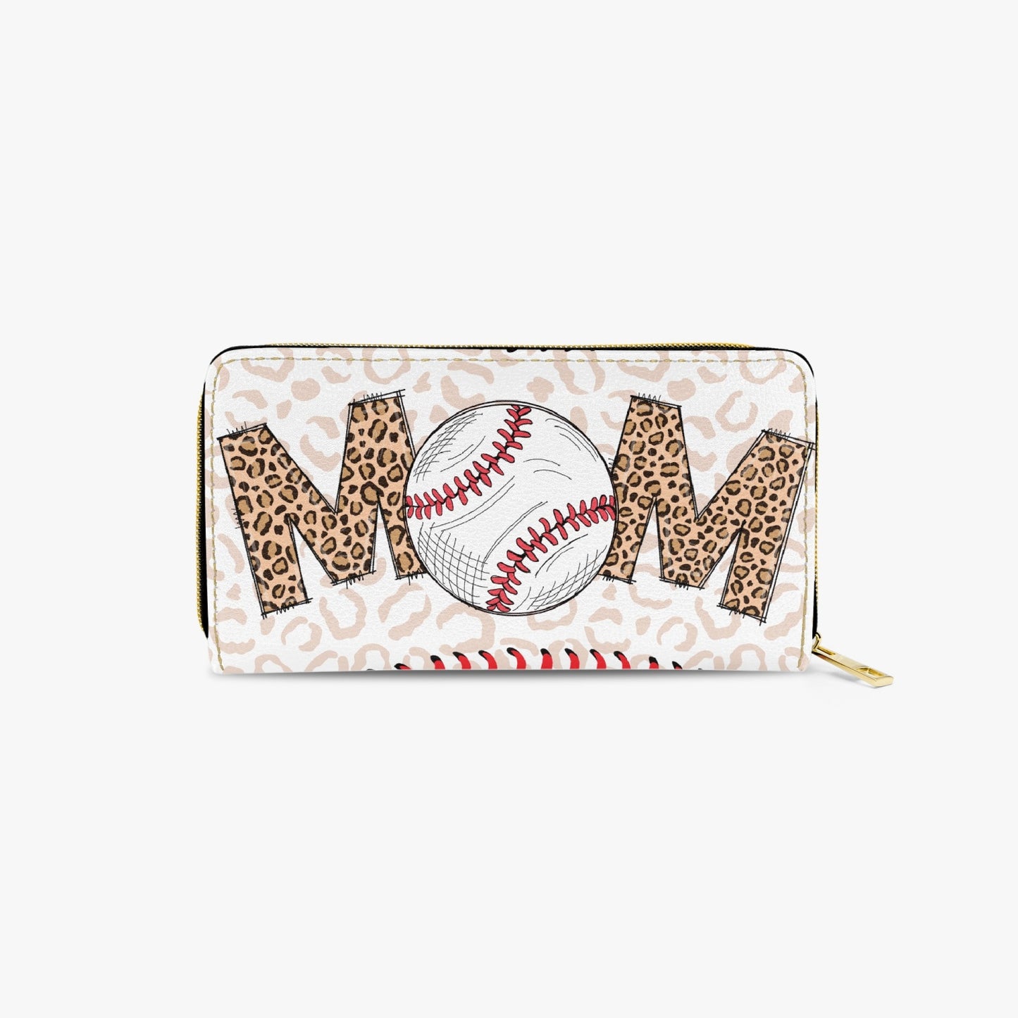 Long Type Zipper Purse, Baseball/Softball Mom,Mum