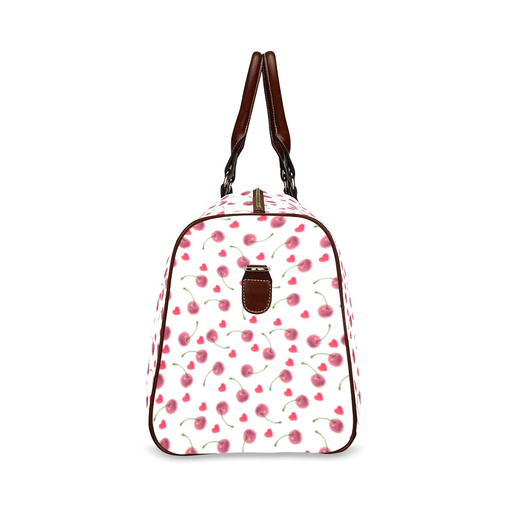 Cherries Waterproof Travel Bag/Small (Model 1639)