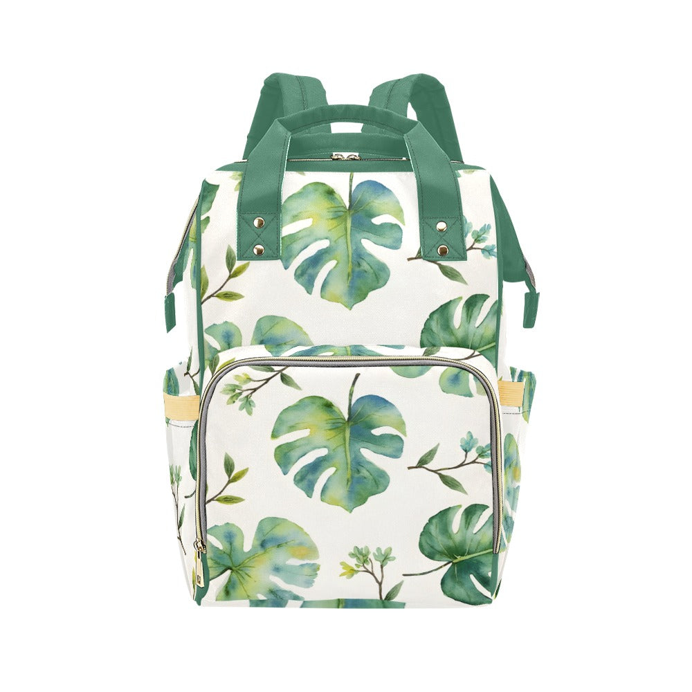 Monsteria Print Cream Bg Multi-Function Diaper Backpack/Diaper Bag (Model 1688)