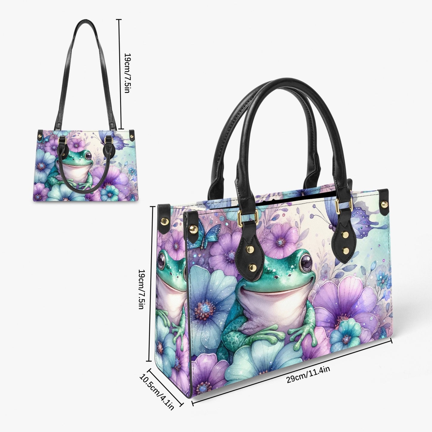 Women's Tote Bag - Long Strap - Frog