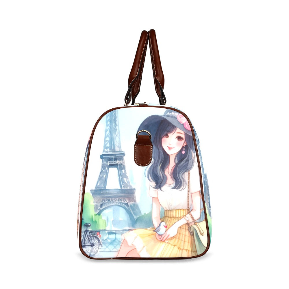 Just a Girl Who Loves Travelling Girl 4 Waterproof Travel Bag/Small (Model 1639)