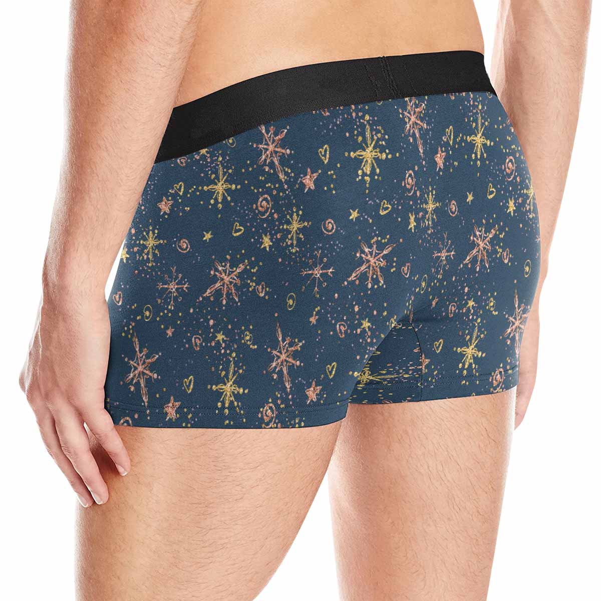 Blue Christmas Stars  AUS Men's Boxer Briefs (Made In AUS)