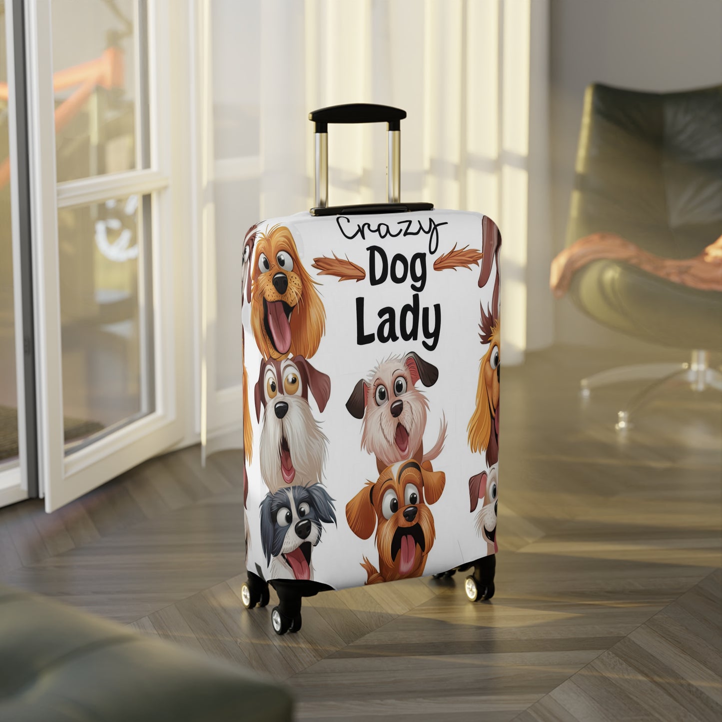 Luggage Cover, Crazy Dog Lady, awd-1490