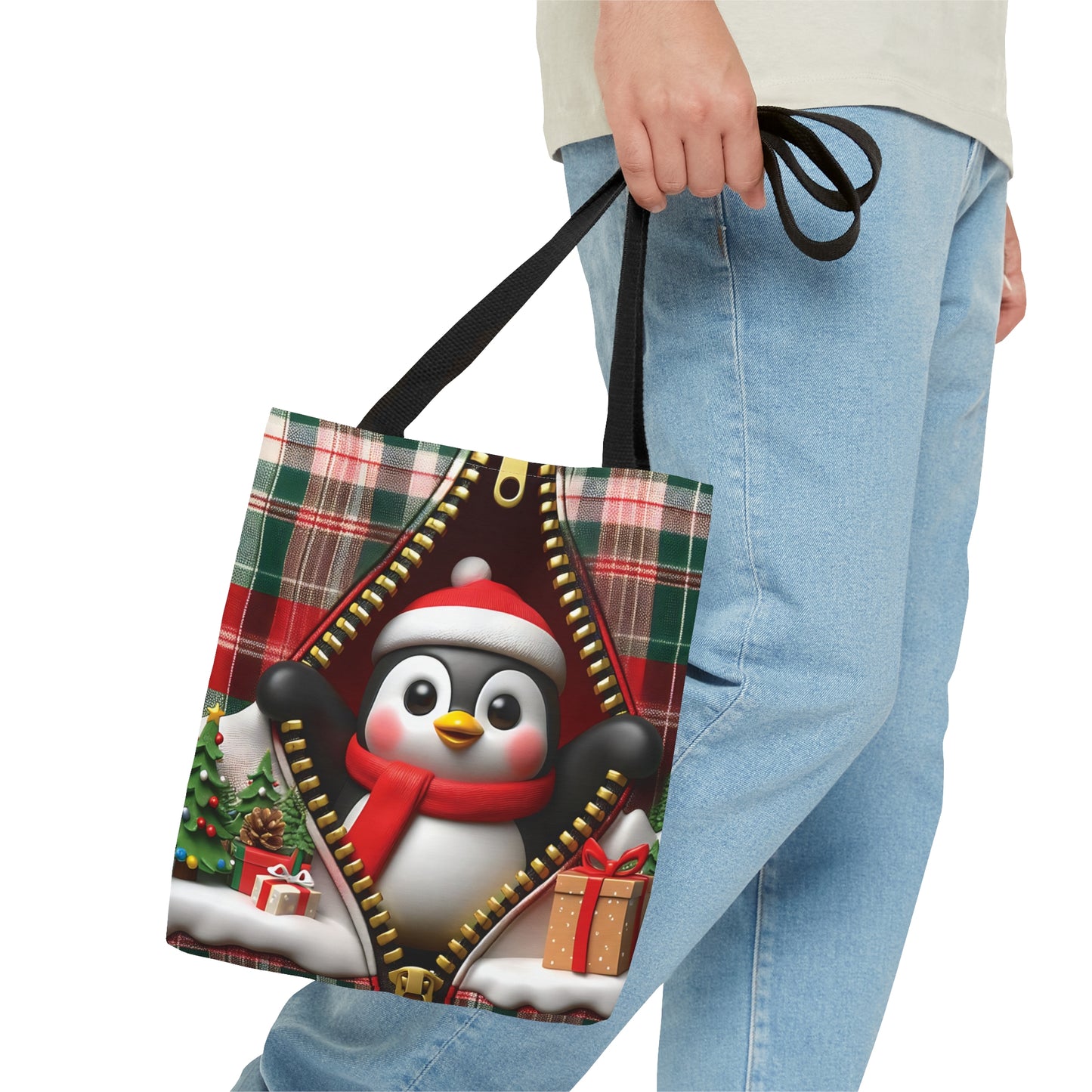 Tote Bag, Christmas, Penguin