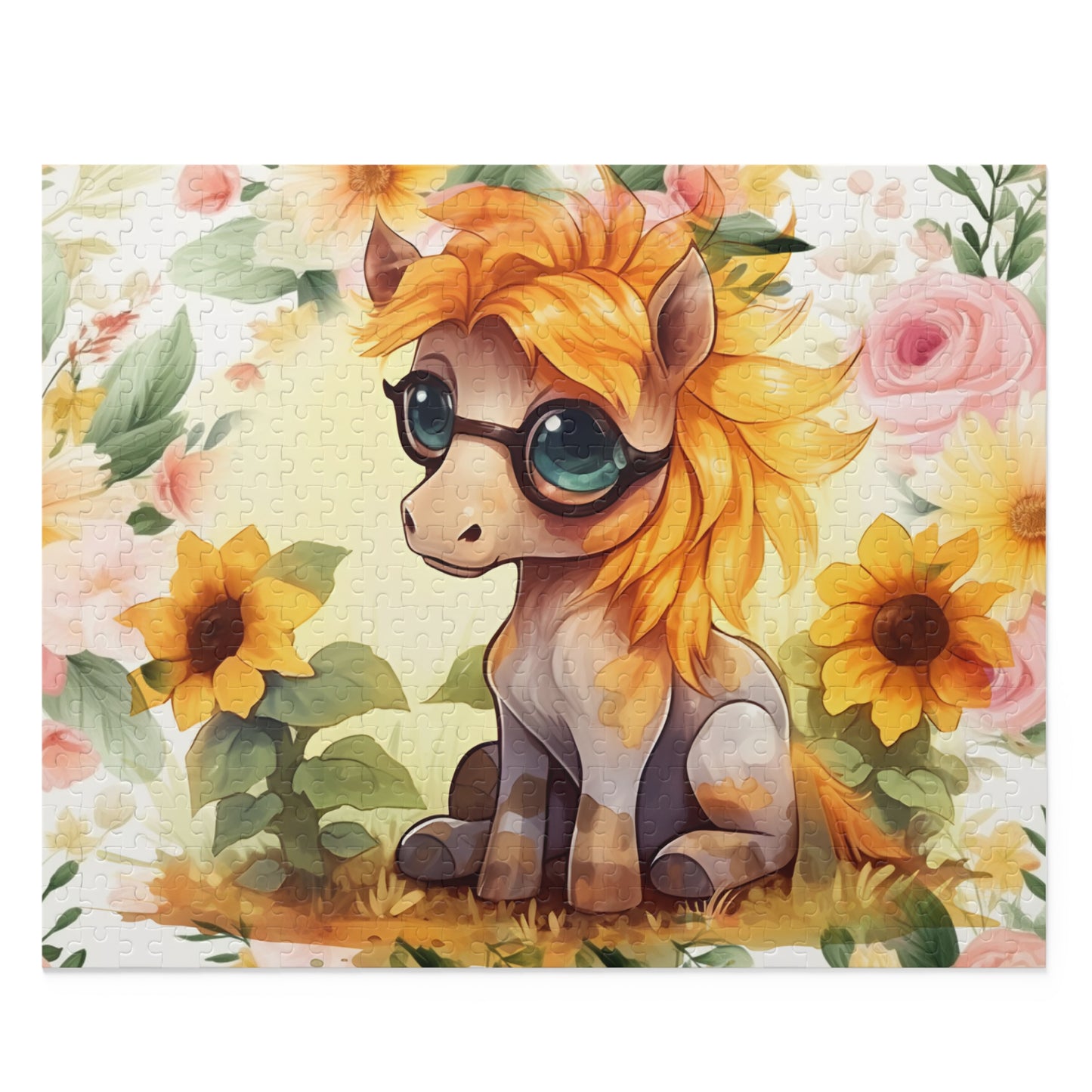 Puzzle, Donkey, Sunflowers (120, 252, 500-Piece) awd-656