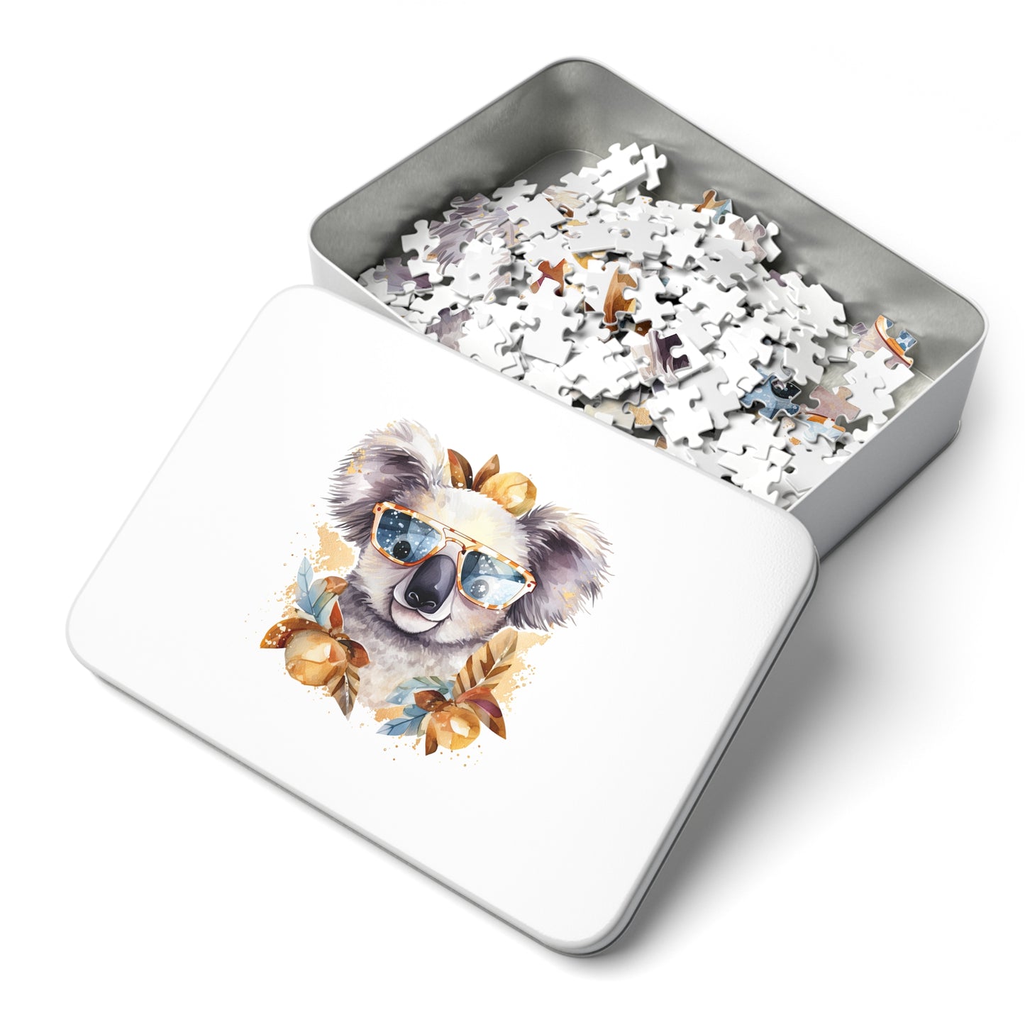 Jigsaw Puzzle in Tin, Australian Animals, Koala, Personalised/Non-Personalised, awd-509 (30, 110, 252, 500,1000-Piece)