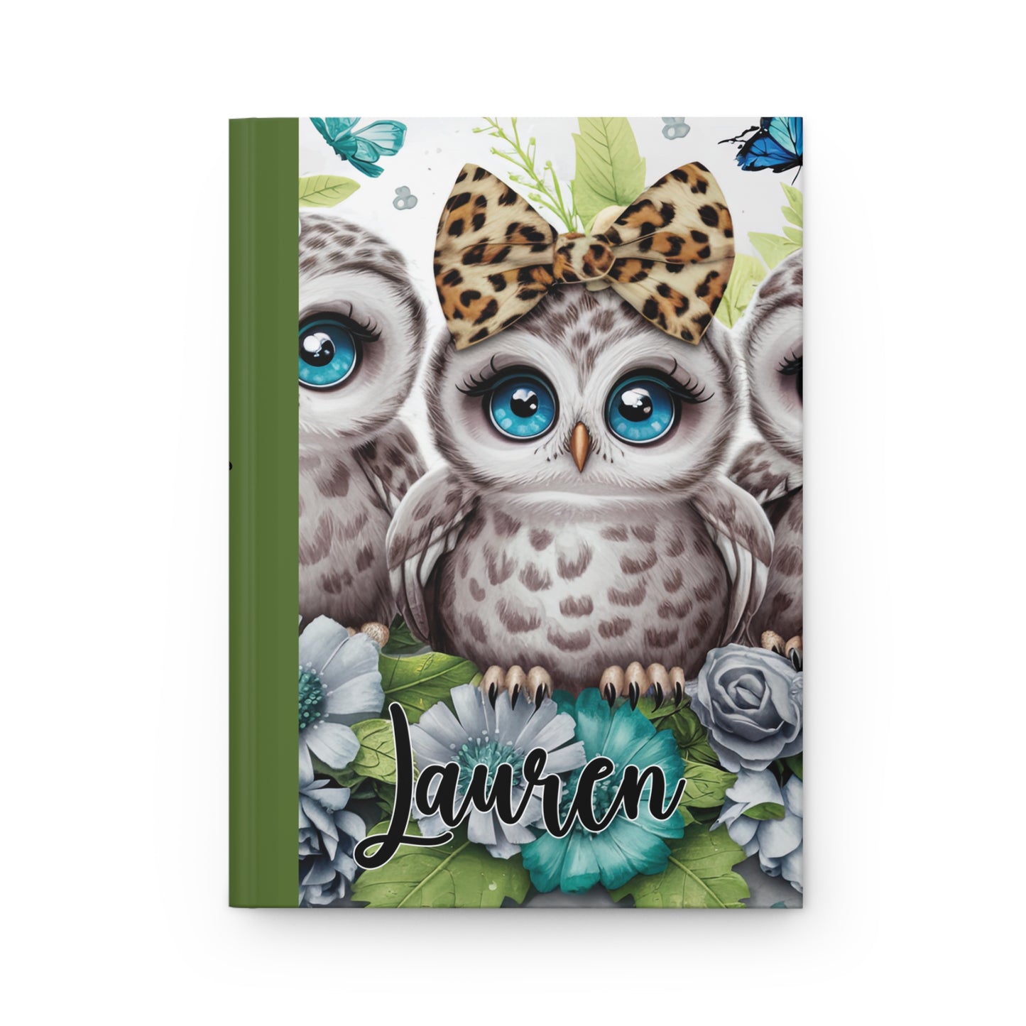 Personalised Hardcover Journal Matte, Owls, awd-1469