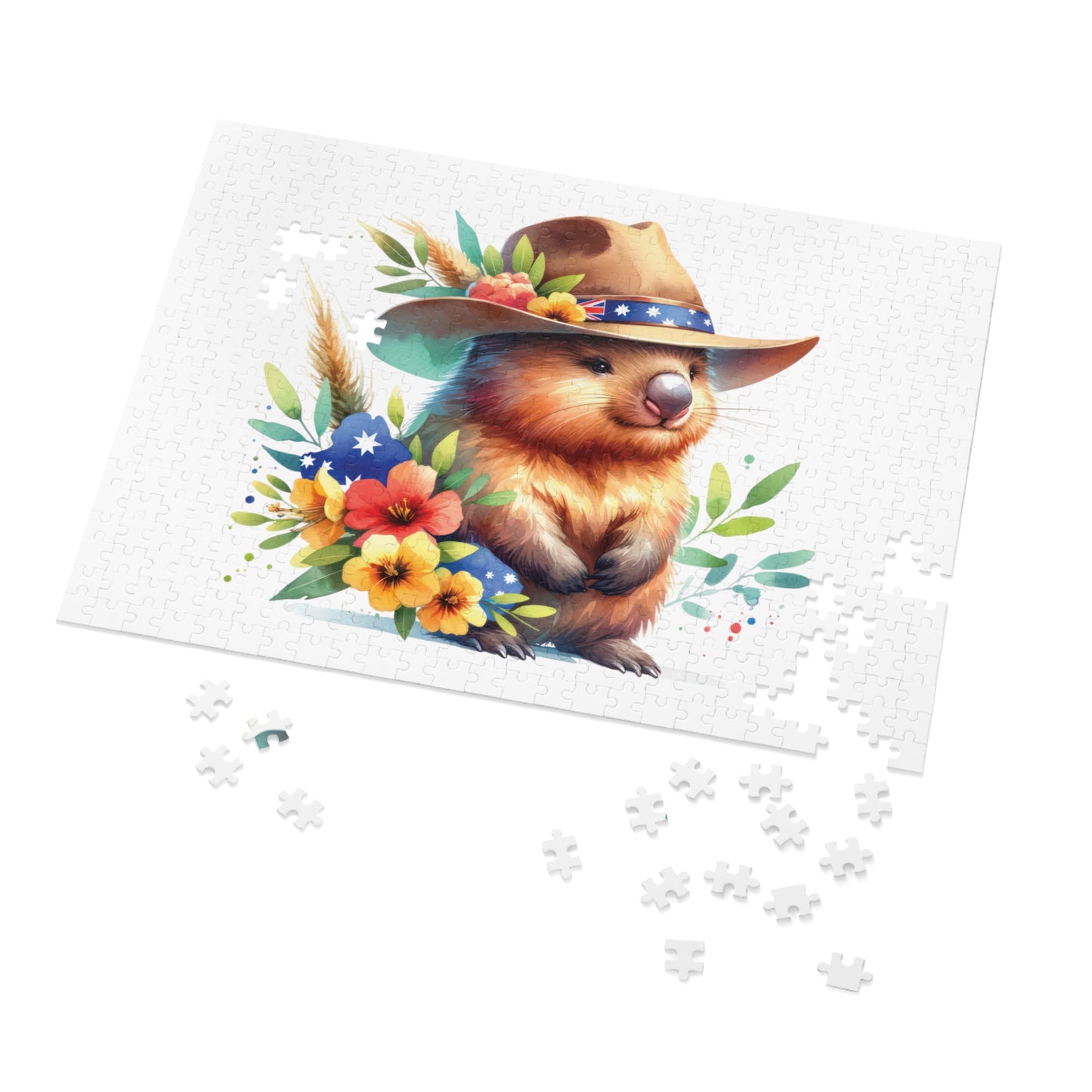 Jigsaw Puzzle in Tin, Australian Animals, Wombat, Personalised/Non-Personalised, awd-1323 (30, 110, 252, 500,1000-Piece)