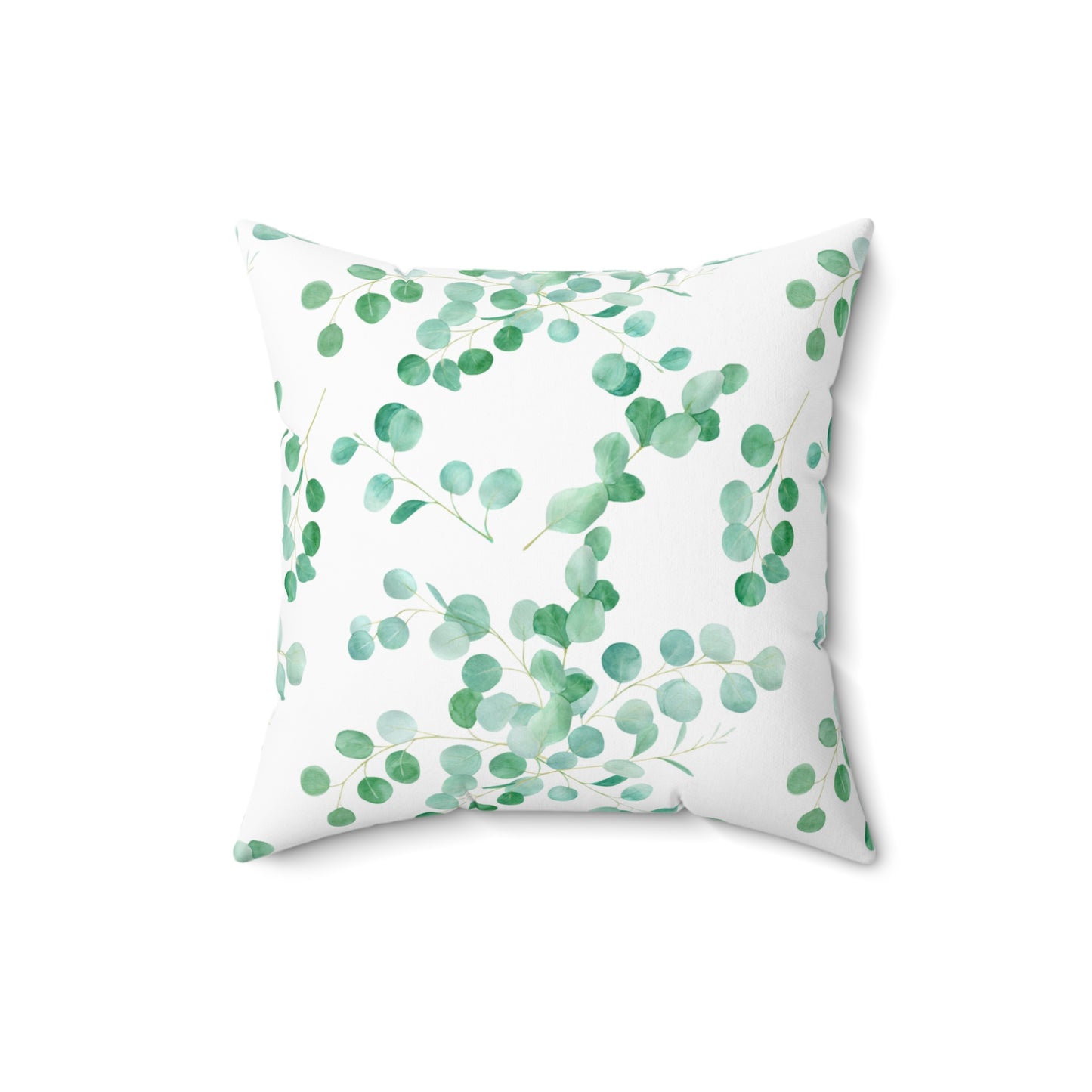 Spun Polyester Square Pillow, Australian Eucalyptus