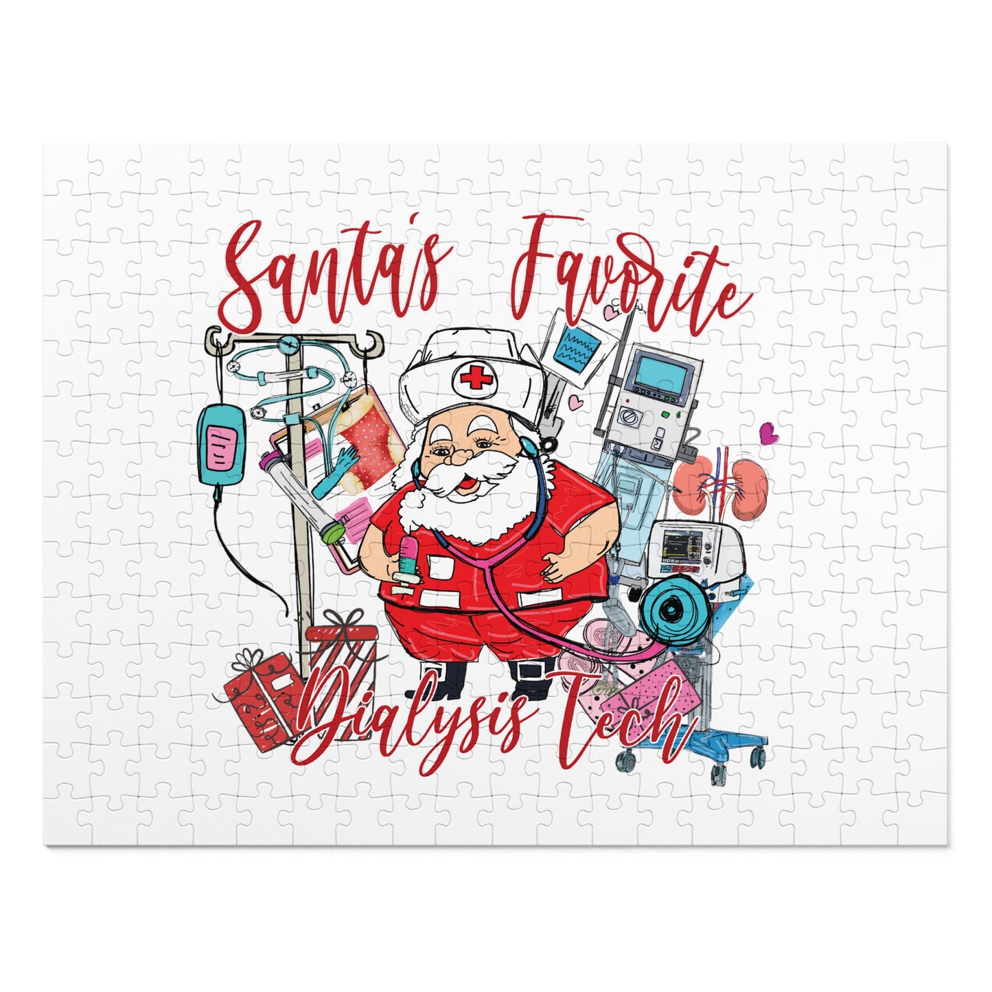 Jigsaw Puzzle, Santa's Favorite Dialysis Tech, Personalised/Non-Personalised (30, 110, 252, 500,1000-Piece)