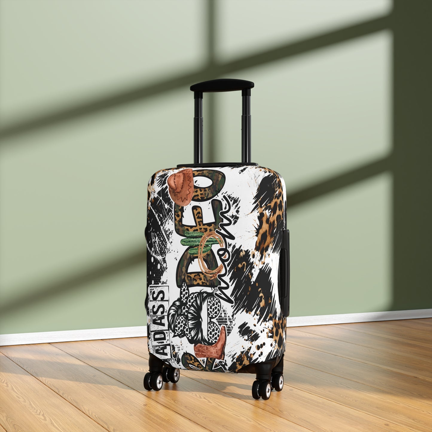 Luggage Cover, Badass Rodeo Mom, awd-3110