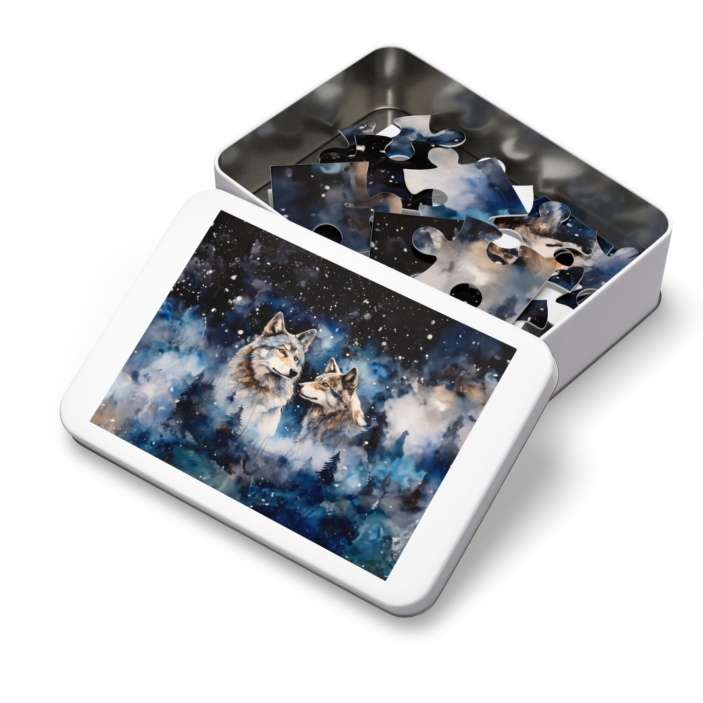 Puzzle, Wolves, Personalised/Non-Personalised (30, 110, 252, 500,1000-Piece) Awd-547