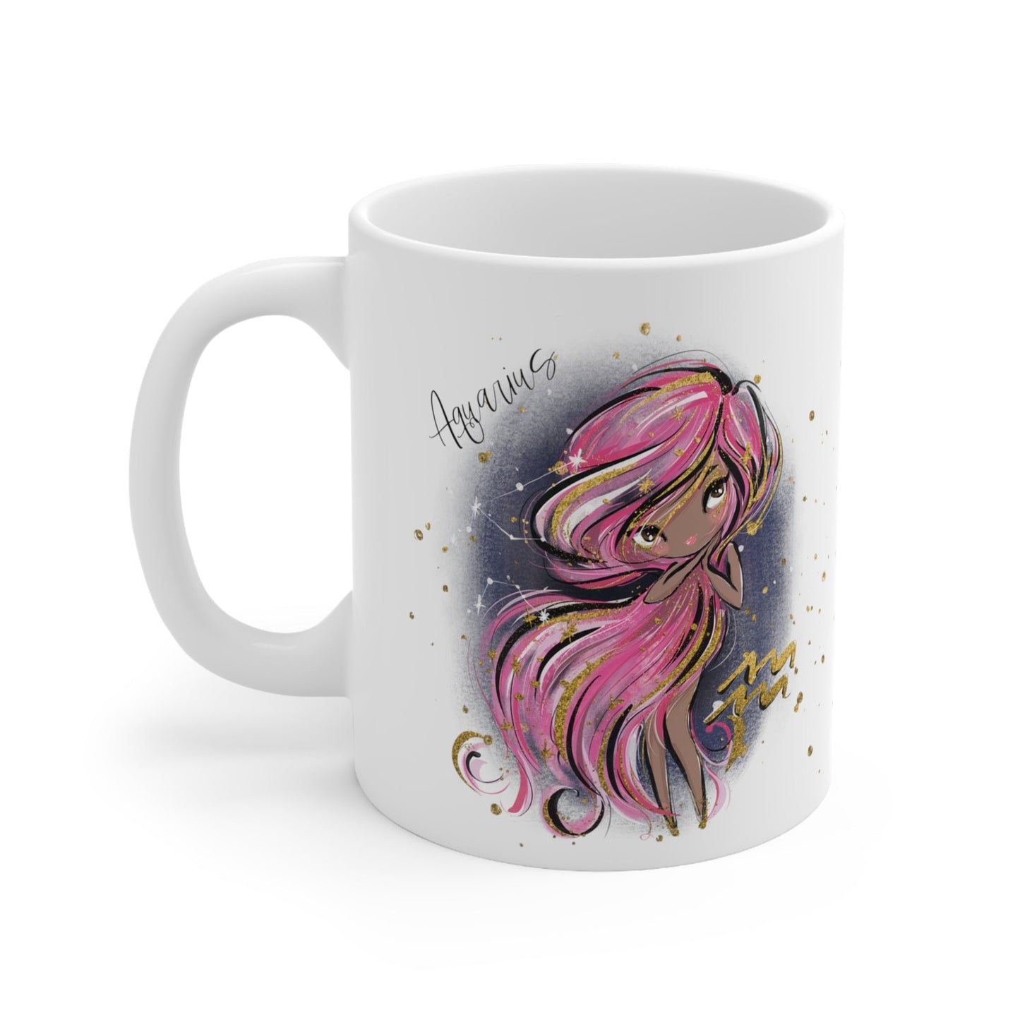 Zodiac Sign, Aquarius, Ceramic Mug 11oz - Personalised/Non Personalised