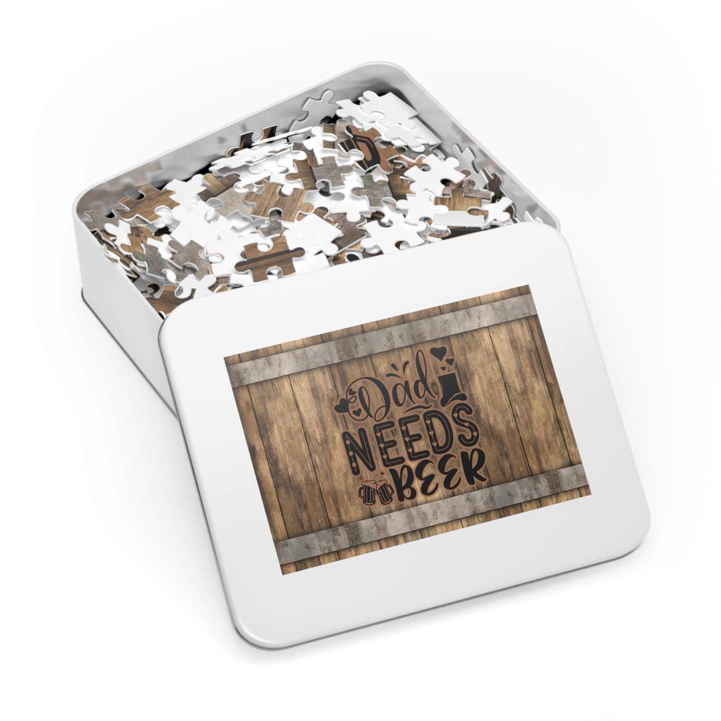 Puzzle, Dad, Dad Needs a Beer, Personalised/Non-Personalised (30, 110, 252, 500,1000-Piece) awd-572