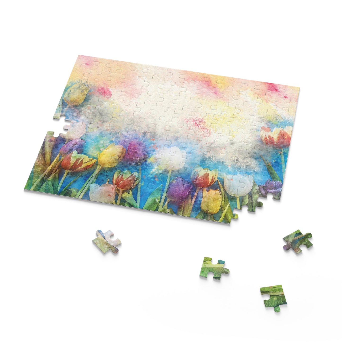 Personalised/Non-Personalised Puzzle, Floral (120, 252, 500-Piece)