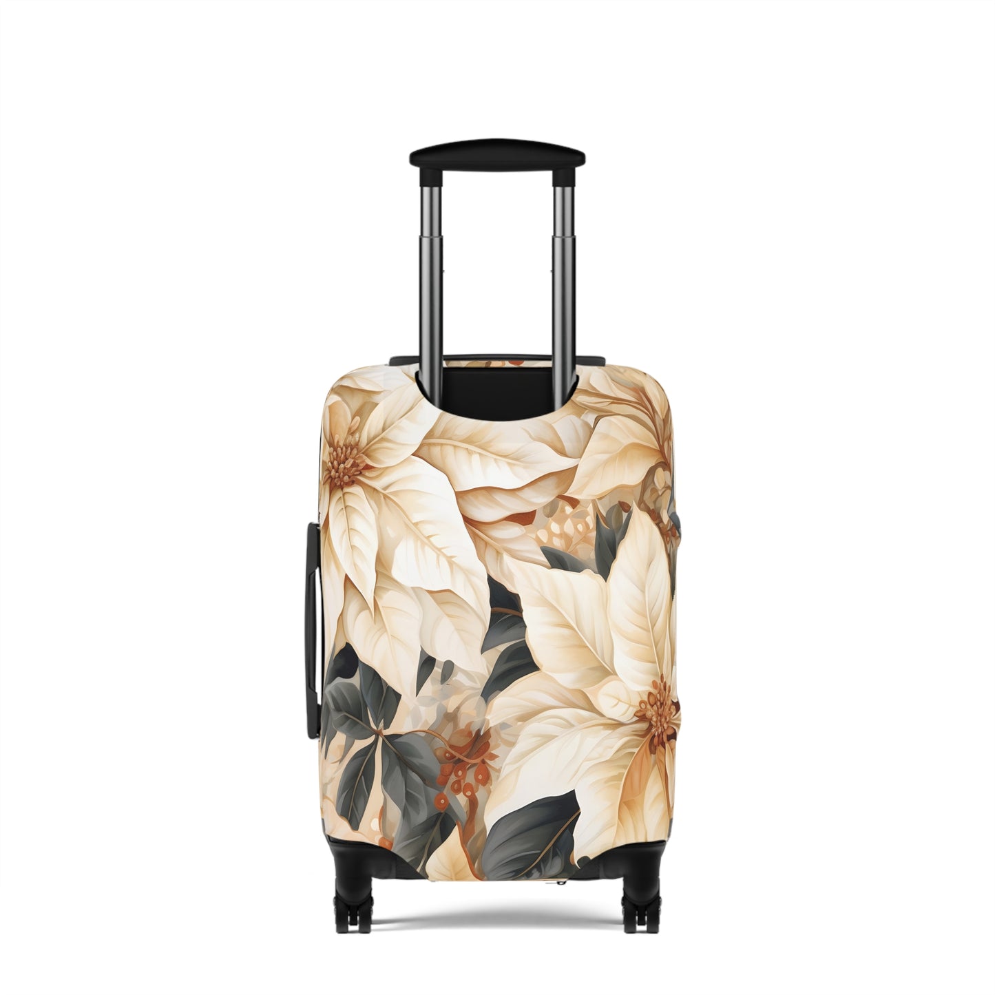 Luggage Cover, Cream Poinsettia