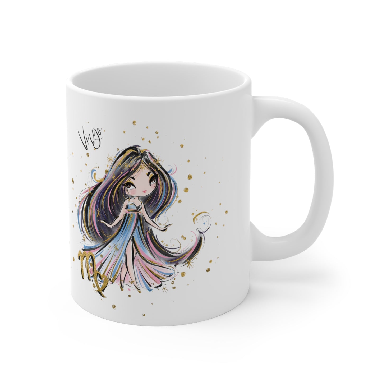 Personalised/Non Personalised Zodiac Sign, Virgo, Ceramic Mug 11oz