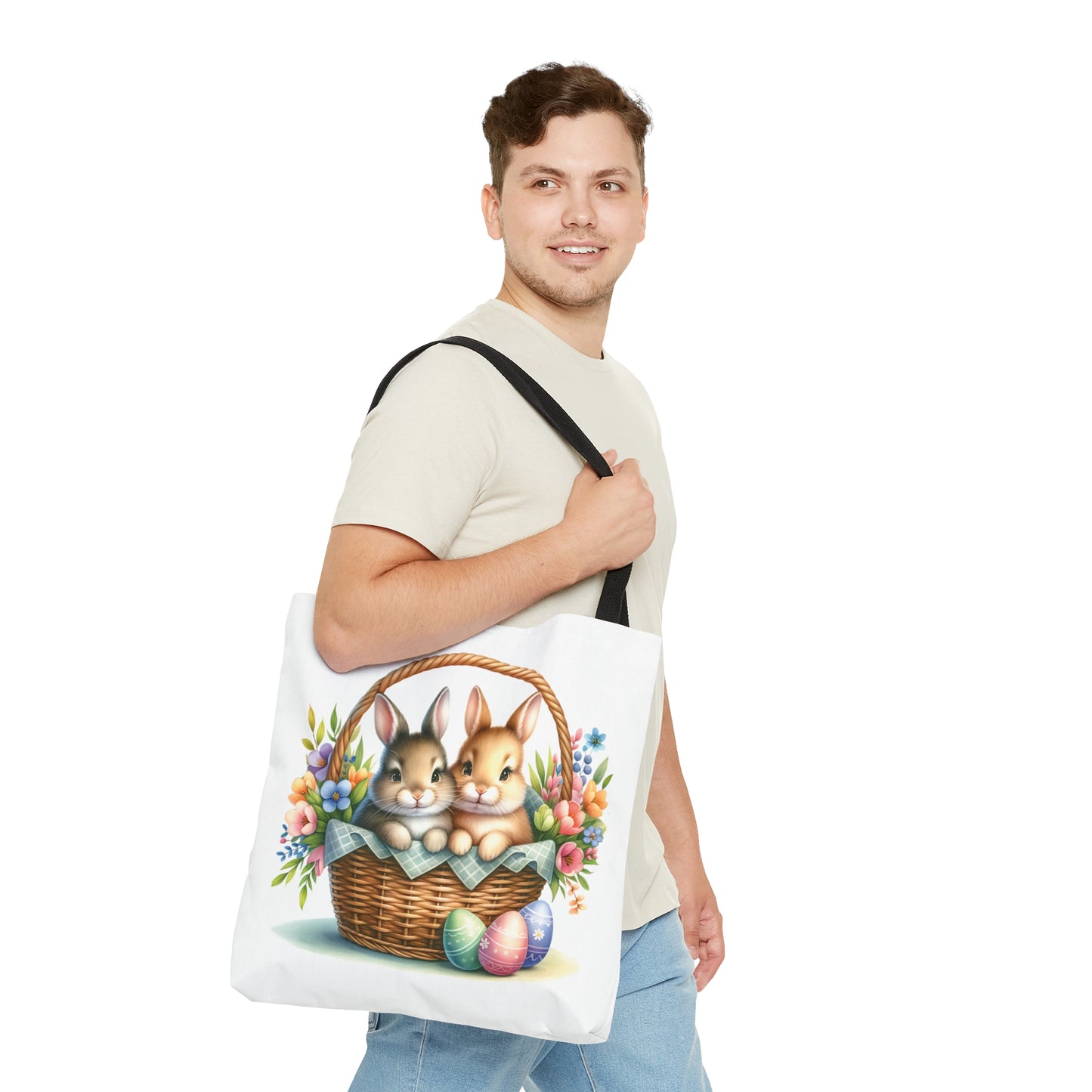 Tote Bag, Easter, Rabbit, Personalised/Non-Personalised Tote bag