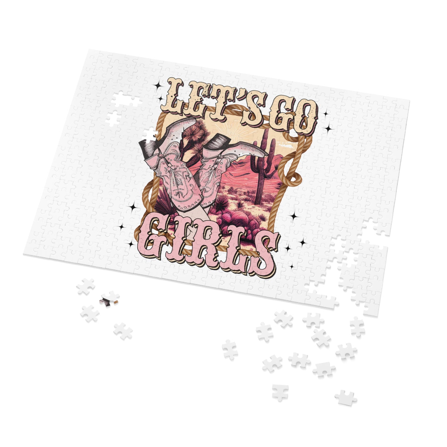 Puzzle, Western, Let's Go Girls, Personalised/Non-Personalised (30, 110, 252, 500,1000-Piece)