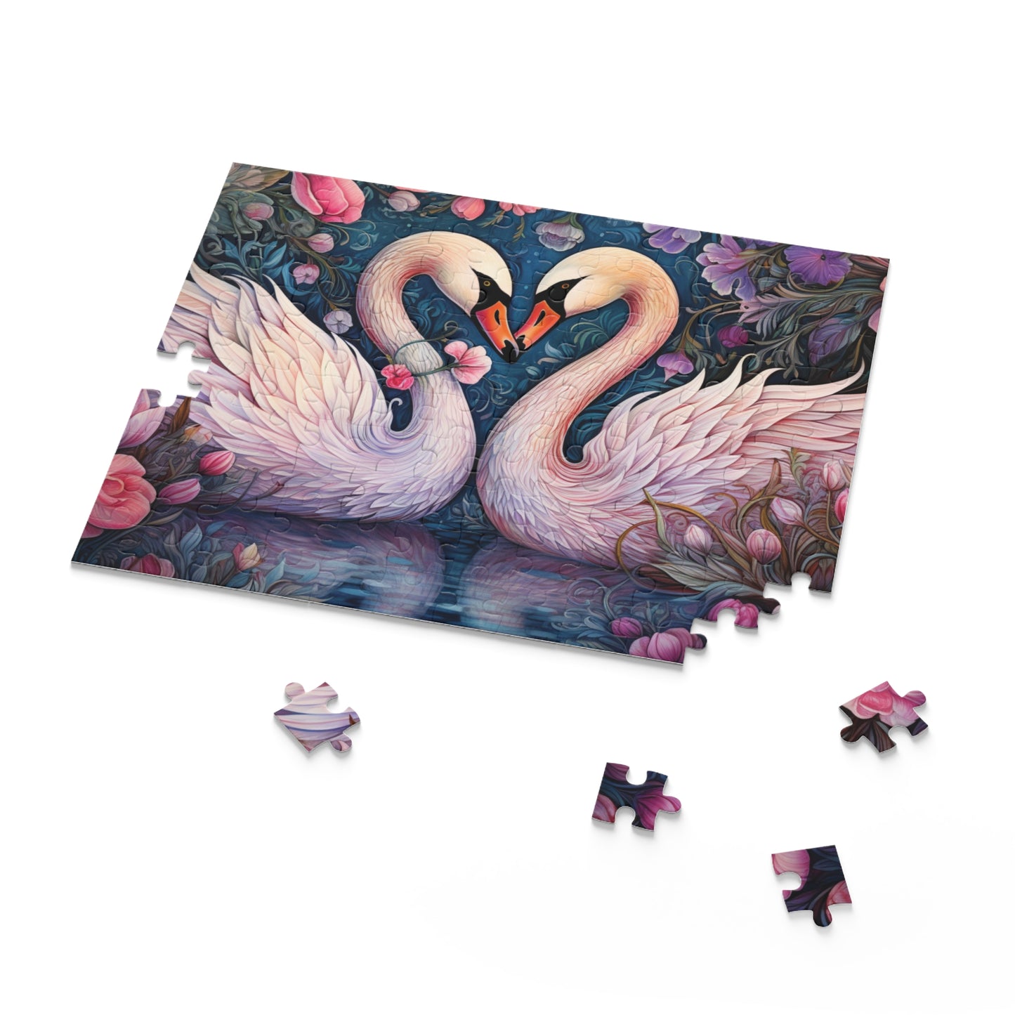 Personalised/Non-Personalised Puzzle, Swan (120, 252, 500-Piece)