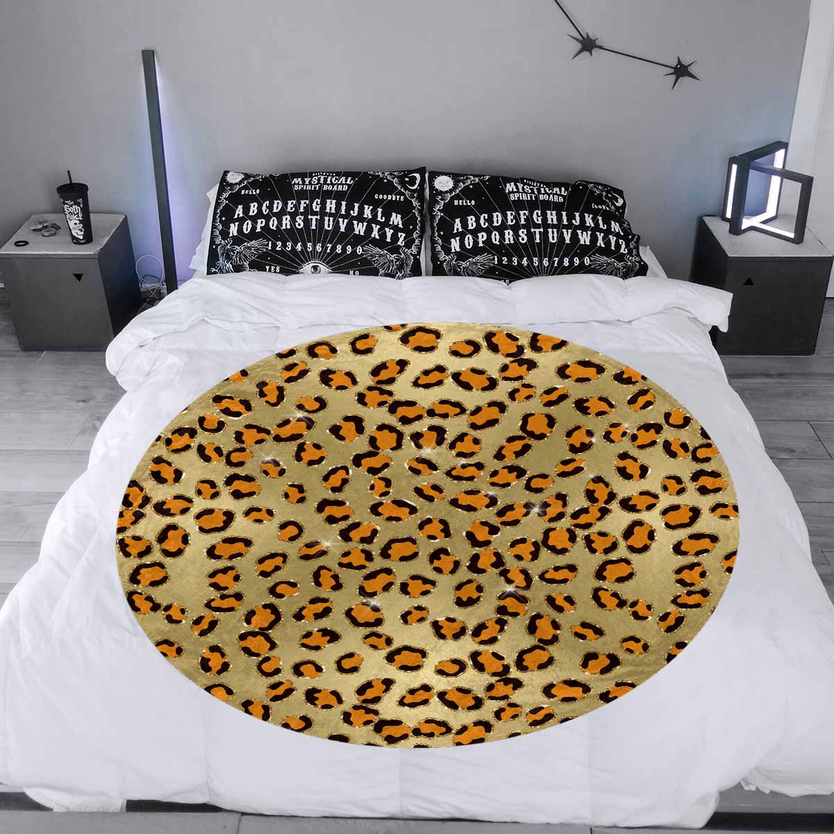 Animal Print 10  Circular Micro Fleece Blanket 47"