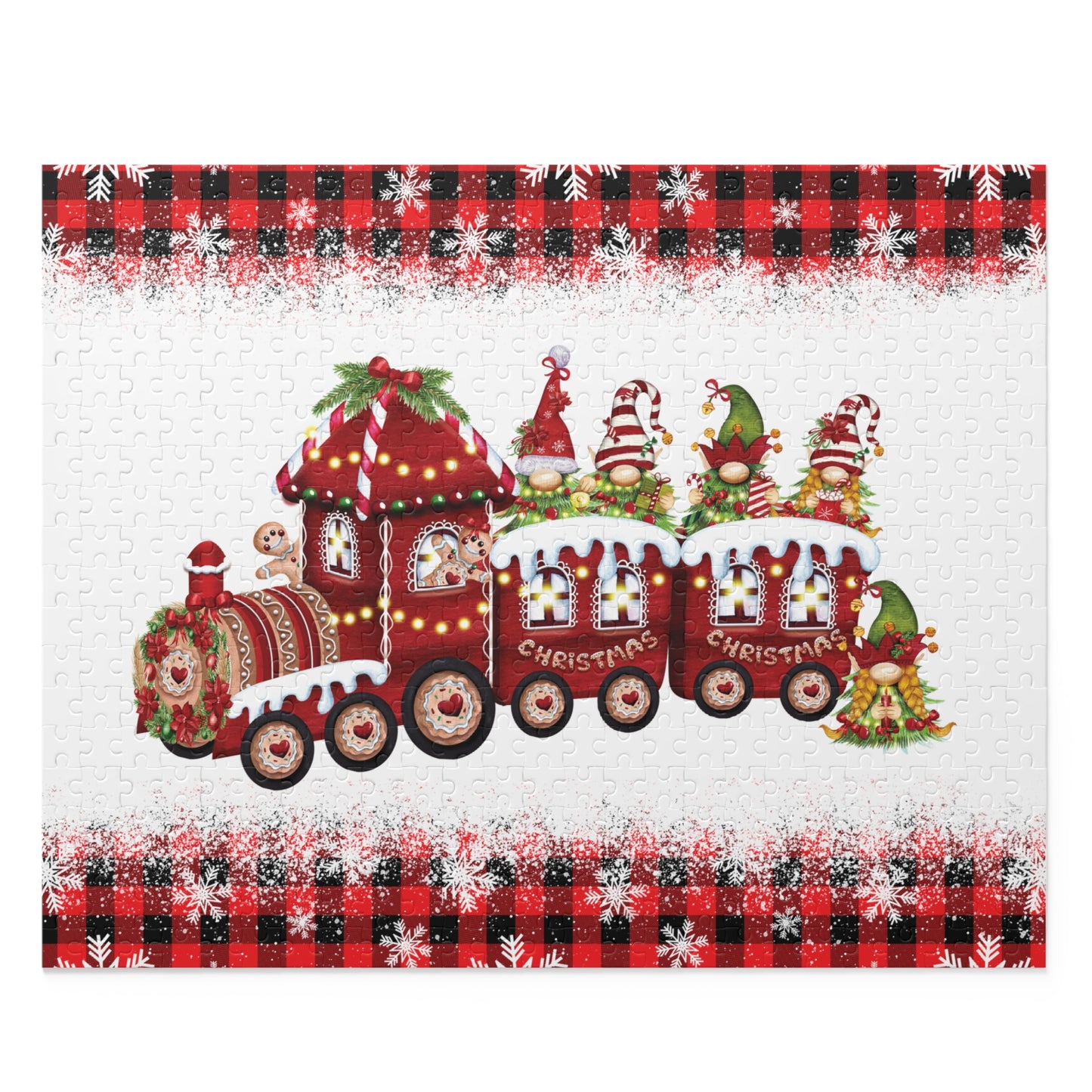 Personalised/Non-Personalised Puzzle, Christmas Train (120, 252, 500-Piece)