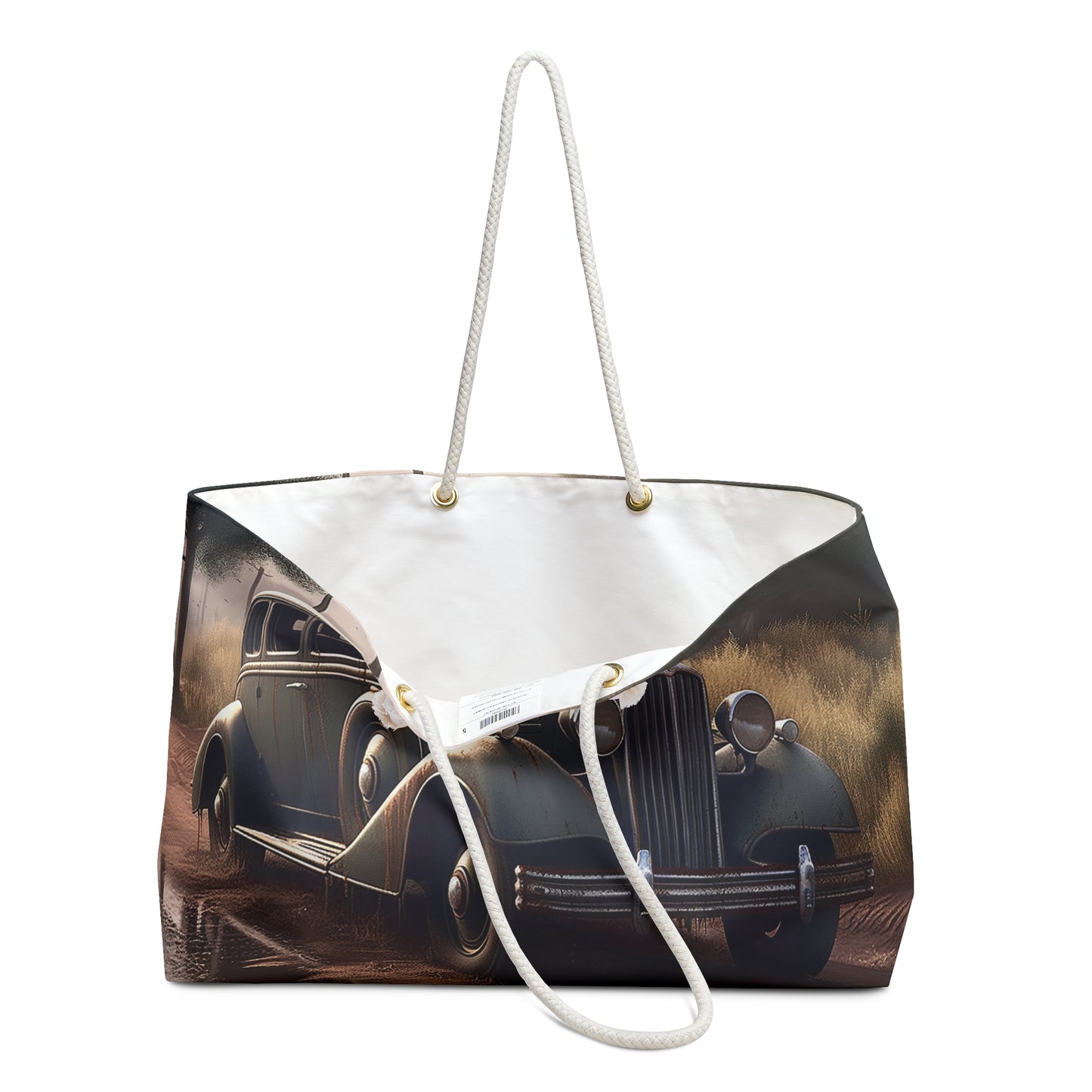 Personalised/Non-Personalised Weekender Bag, Vintage Car, Weekender Bag, Beach Bag, Book Bag