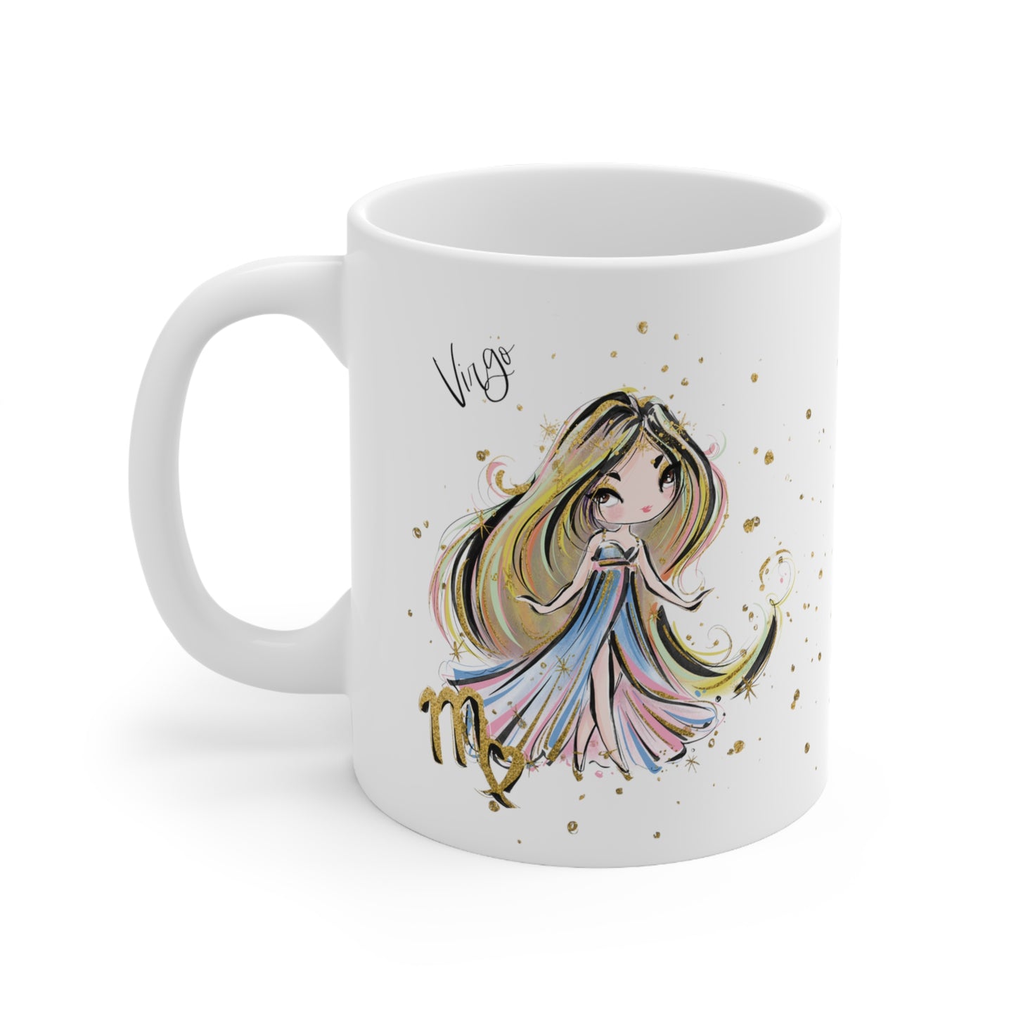 Personalised/Non Personalised Zodiac Sign, Virgo, Ceramic Mug 11oz