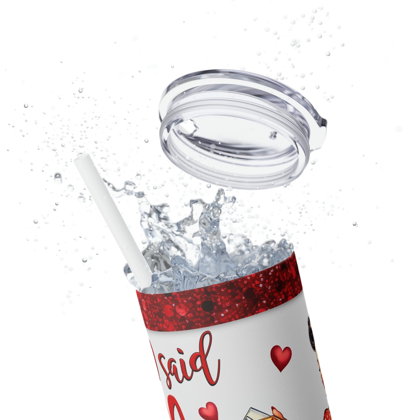 Skinny Tumbler with Straw, 20oz, Retro, When I said I Do I Didn't Mean The Dishes