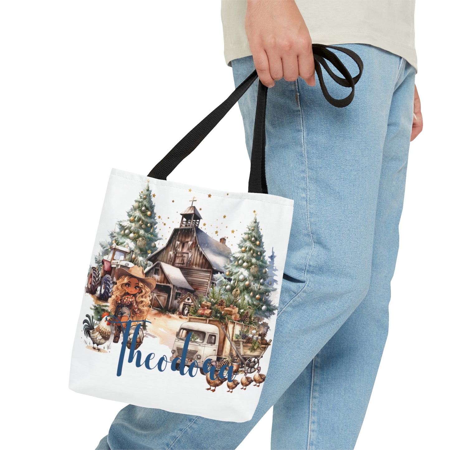 Country Christmas Personalised Tote Bag, Christmas bag, Christmas Tote Bag, Personalised/Non-Personalised