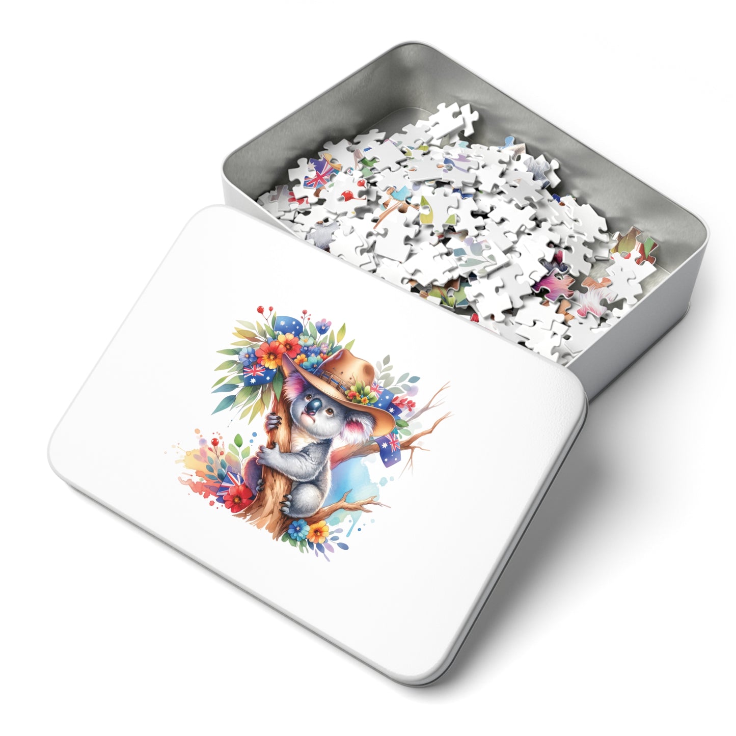 Jigsaw Puzzle in Tin, Australian Animals, Koala, Personalised/Non-Personalised, awd-1317 (30, 110, 252, 500,1000-Piece)