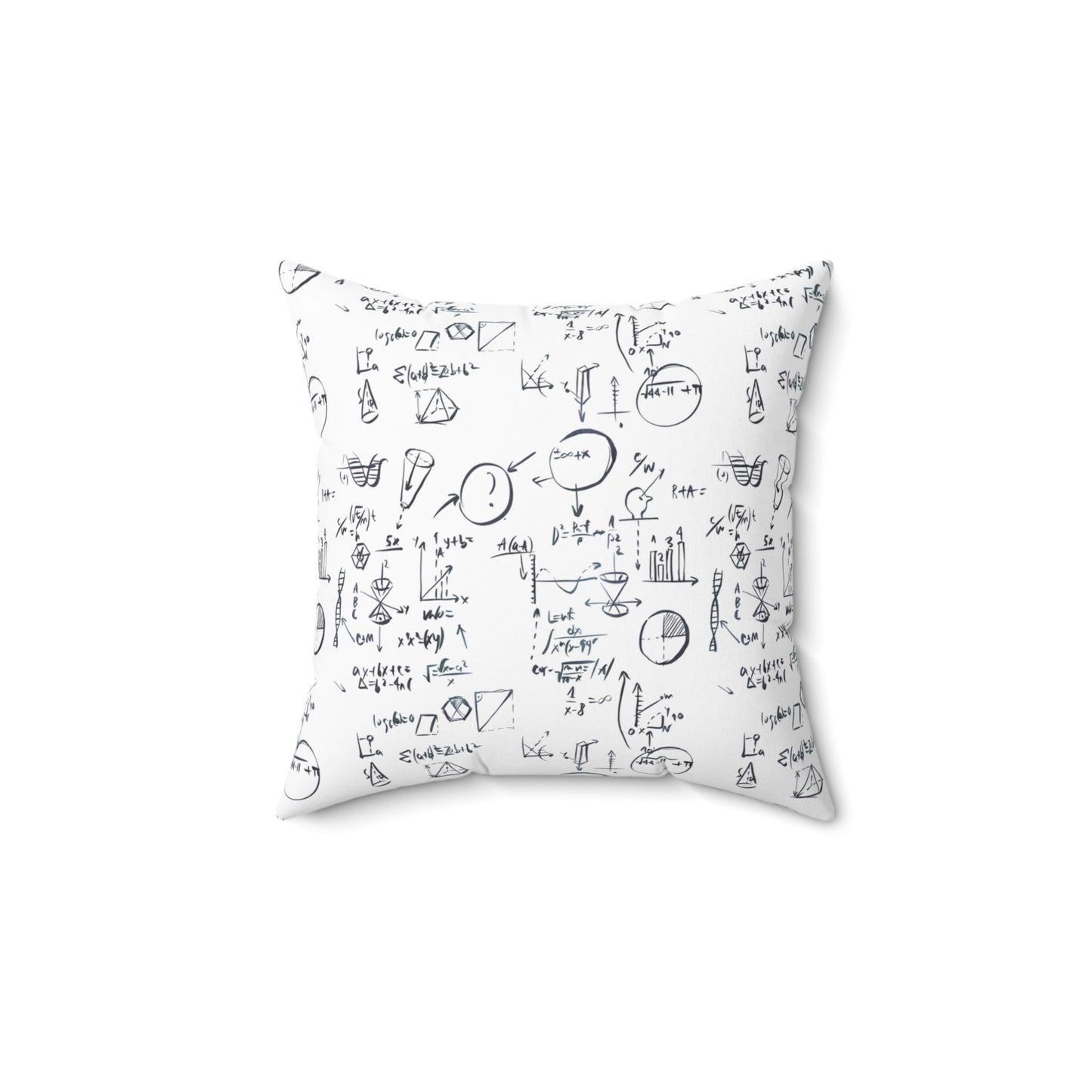 Spun Polyester Square Pillow, Scientific Cushion