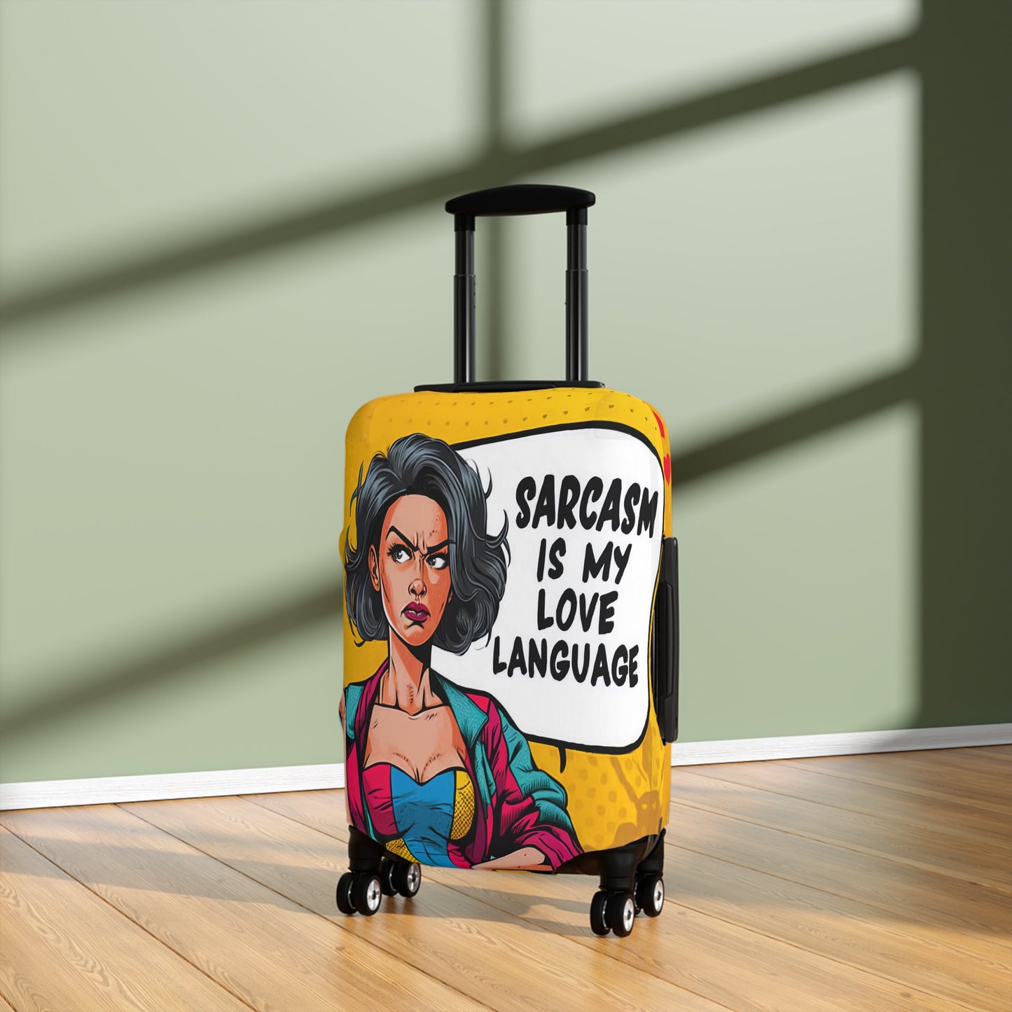 Luggage Cover, Funny Quote, Sarcasm is my Love language, awd-1727