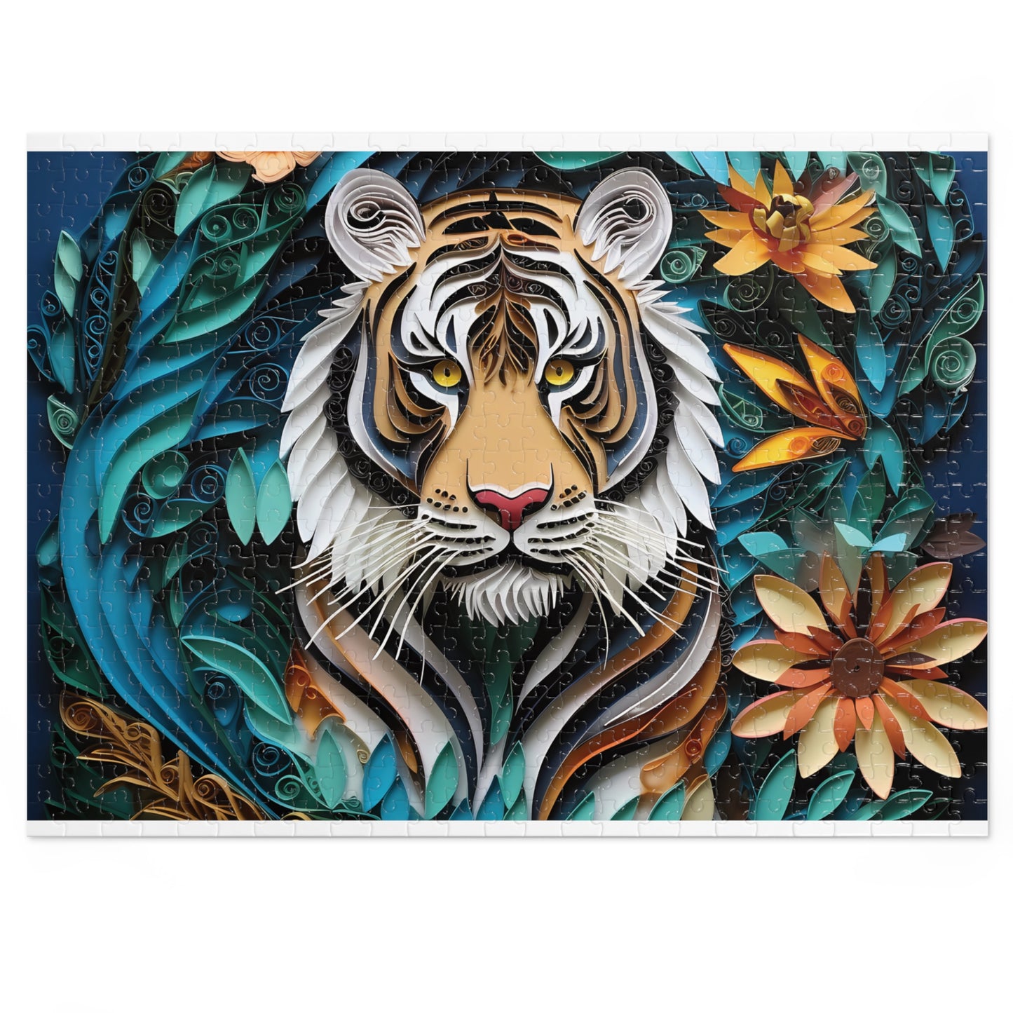 Jigsaw Puzzle, Tiger, Personalised/Non-Personalised (30, 110, 252, 500,1000-Piece)