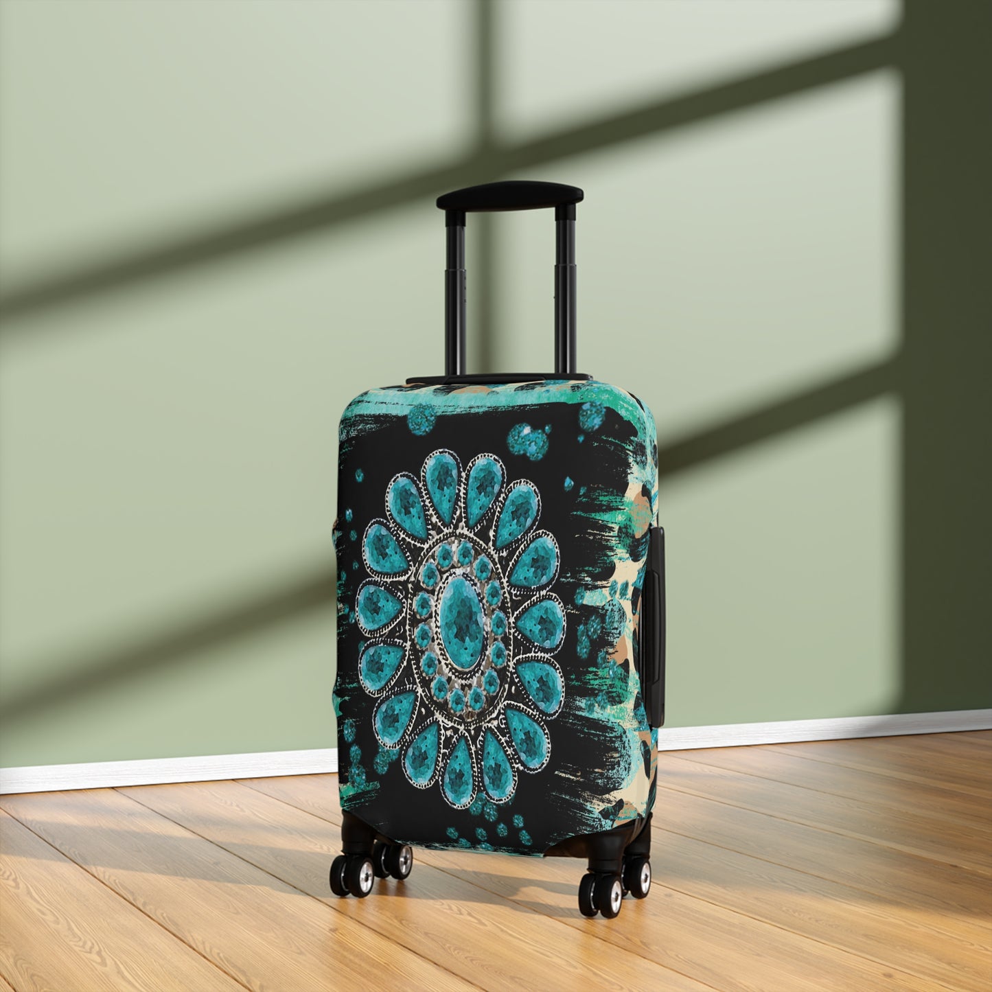 Luggage Cover, Country and Western, Turquoise, awd-038