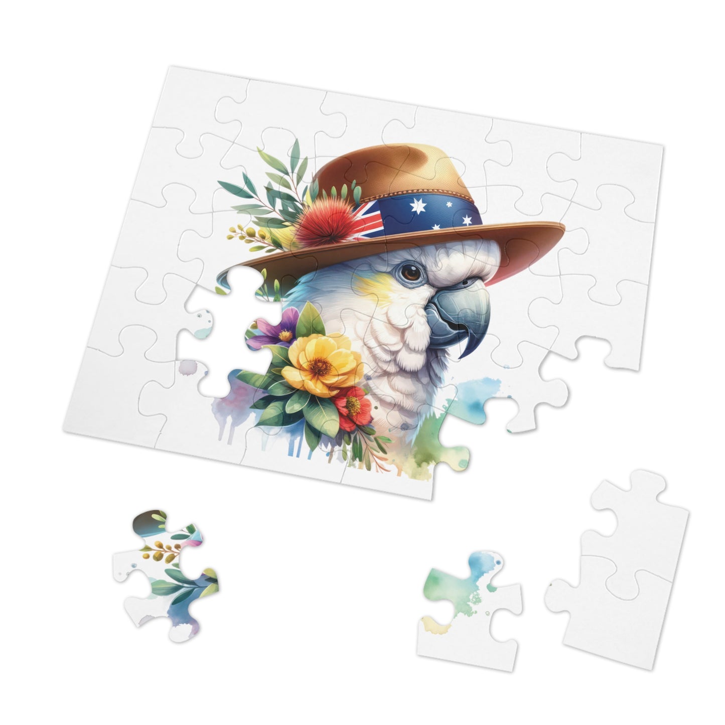 Jigsaw Puzzle in Tin, Australian Animals, Cockatoo, Personalised/Non-Personalised, awd-1334 (30, 110, 252, 500,1000-Piece)