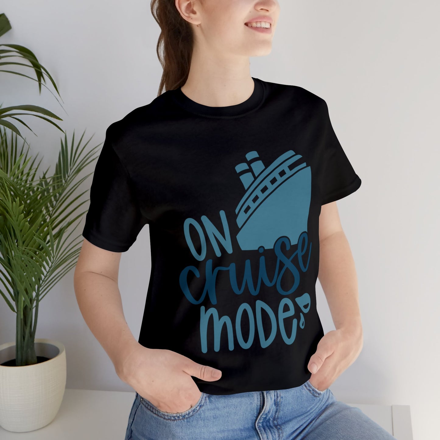 Unisex Adults Jersey Short Sleeve Tee, Cruise Tee, Cruise Mode, 100% Cotton, Light Fabric 142 g/m²