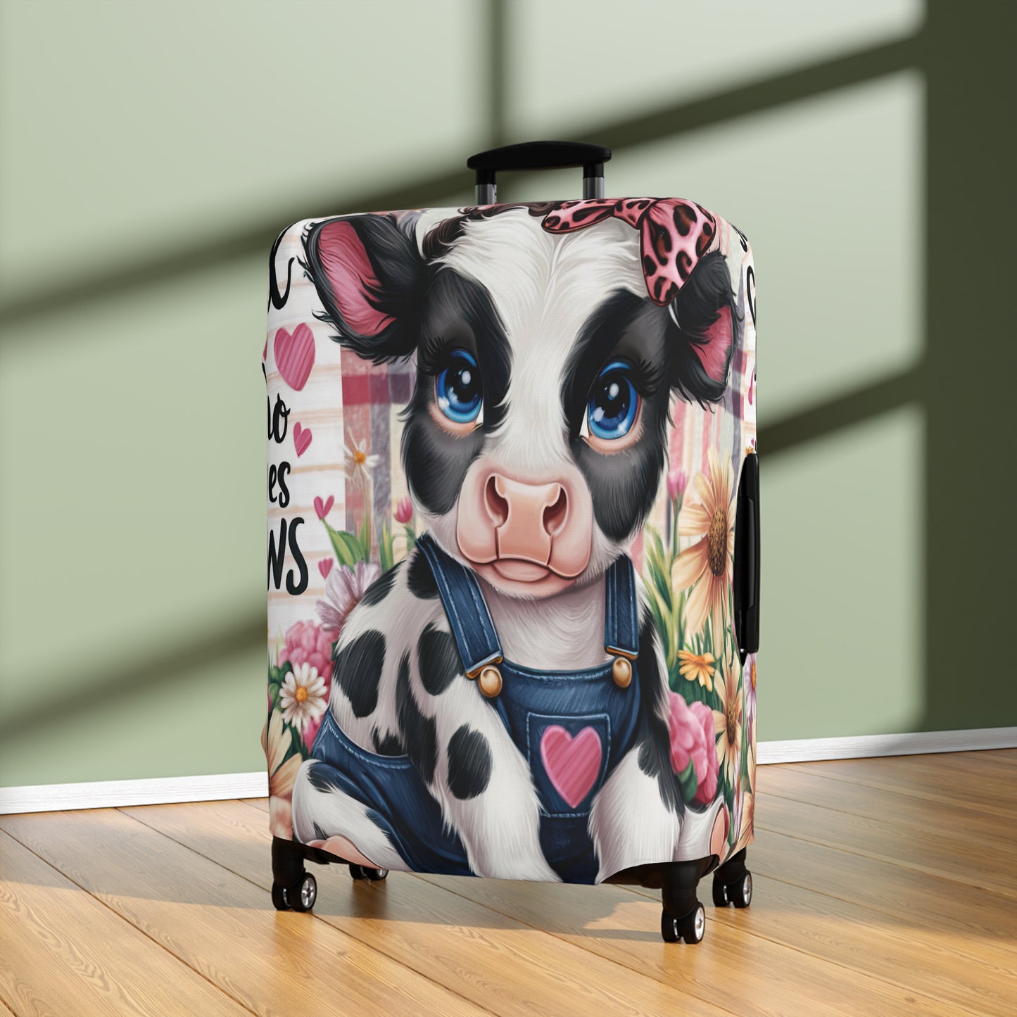 Luggage Cover, Just a Girl who Loves Cows, awd-3089