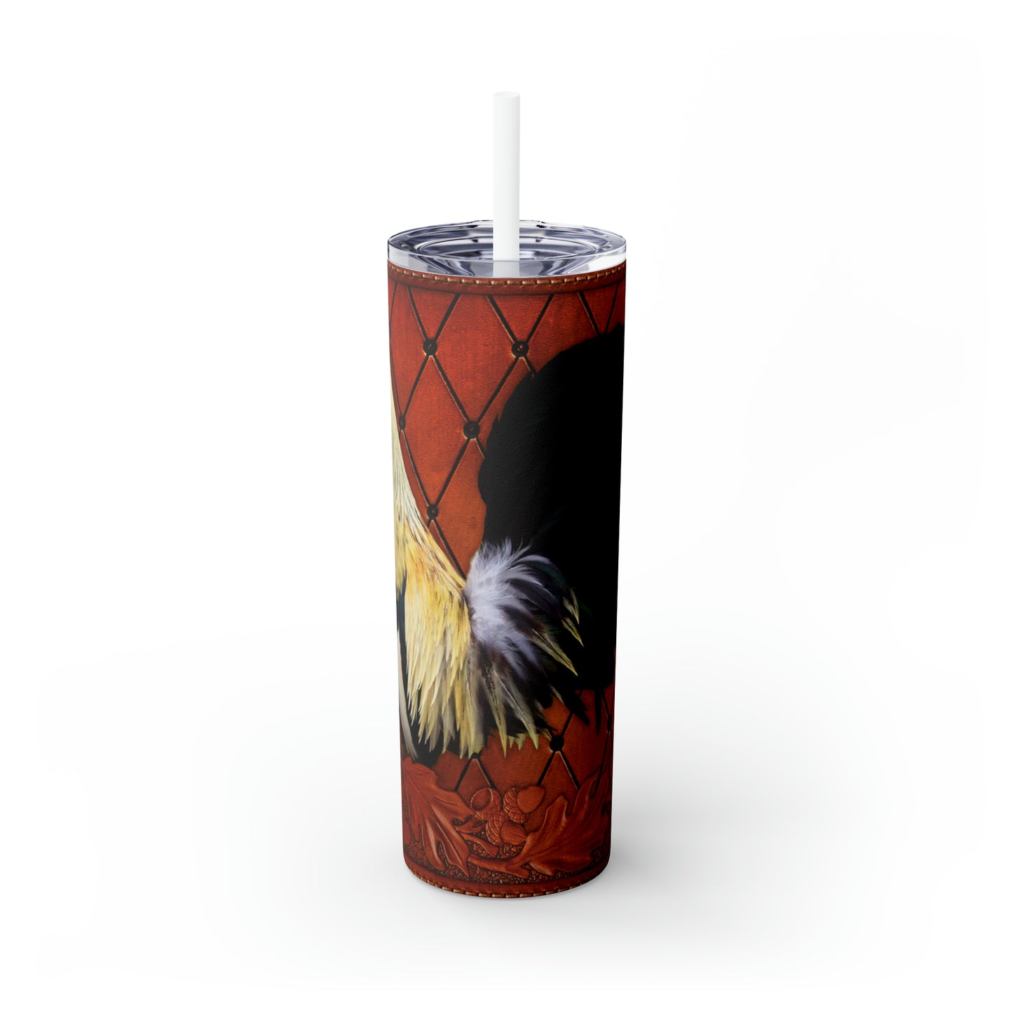 Skinny Tumbler with Straw, 20oz Rooster, awd-429